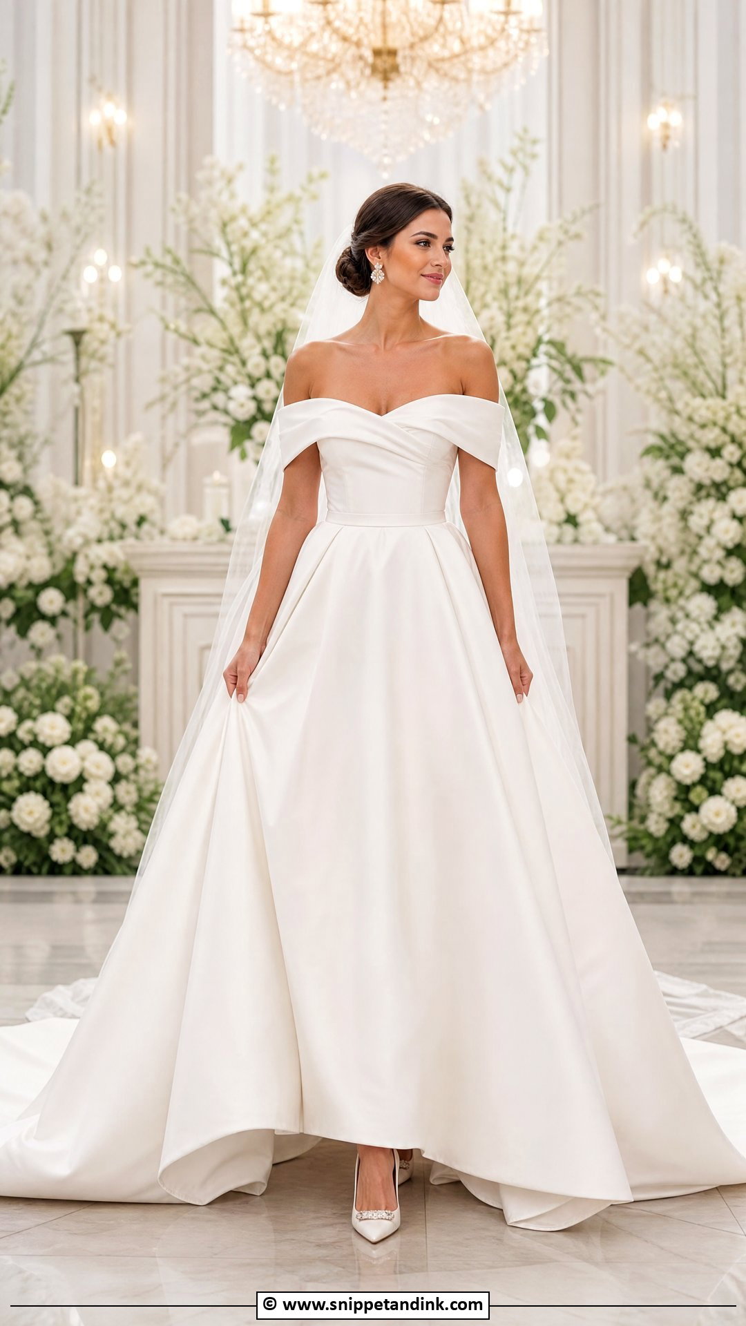 Off Shoulder Wedding Dress - Snippet and Ink - 35 2025 Wedding Dresses