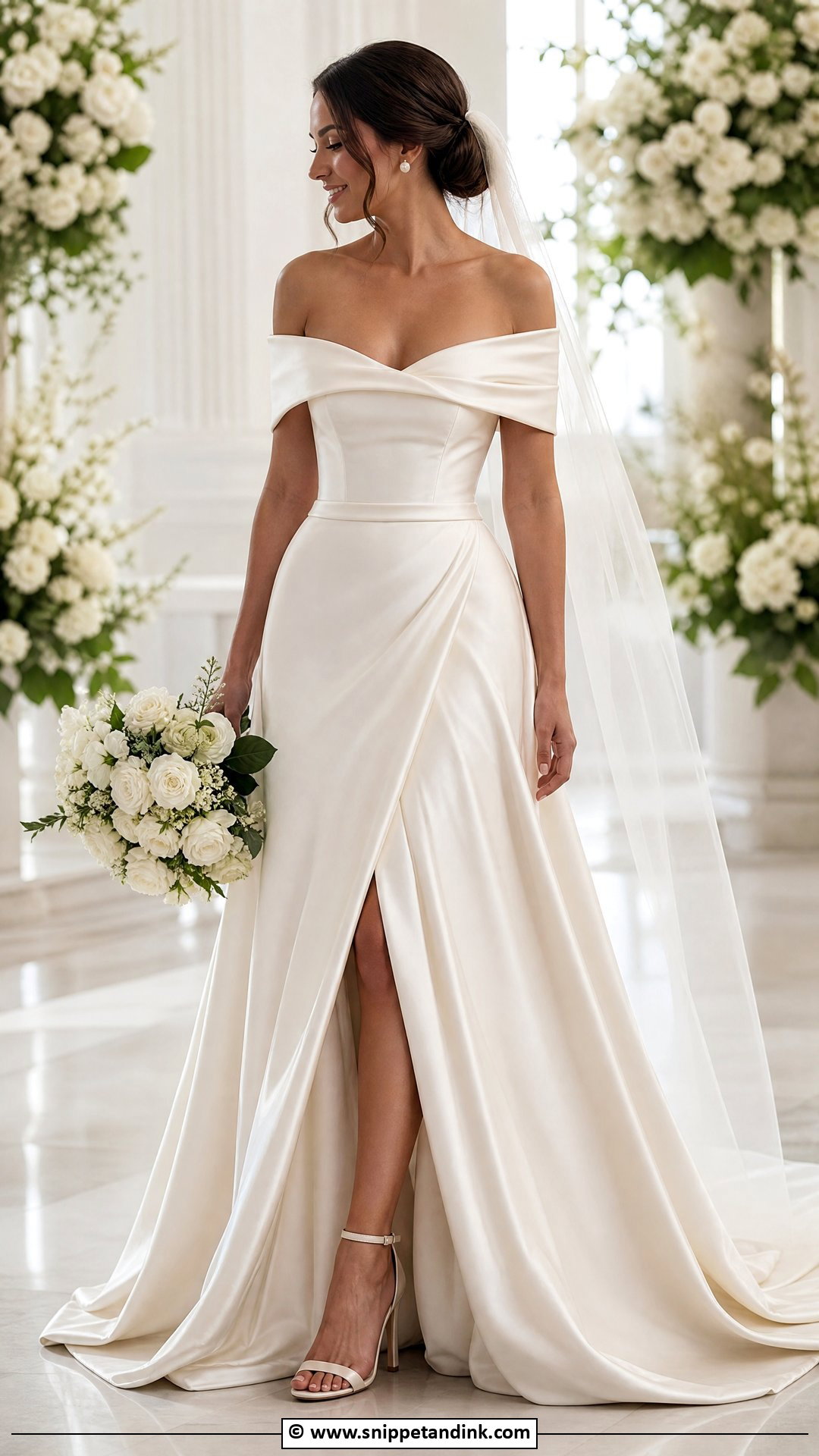 Off Shoulder Wedding Dress - Snippet and Ink - 35 Classy Elegant Wedding Dress Ideas