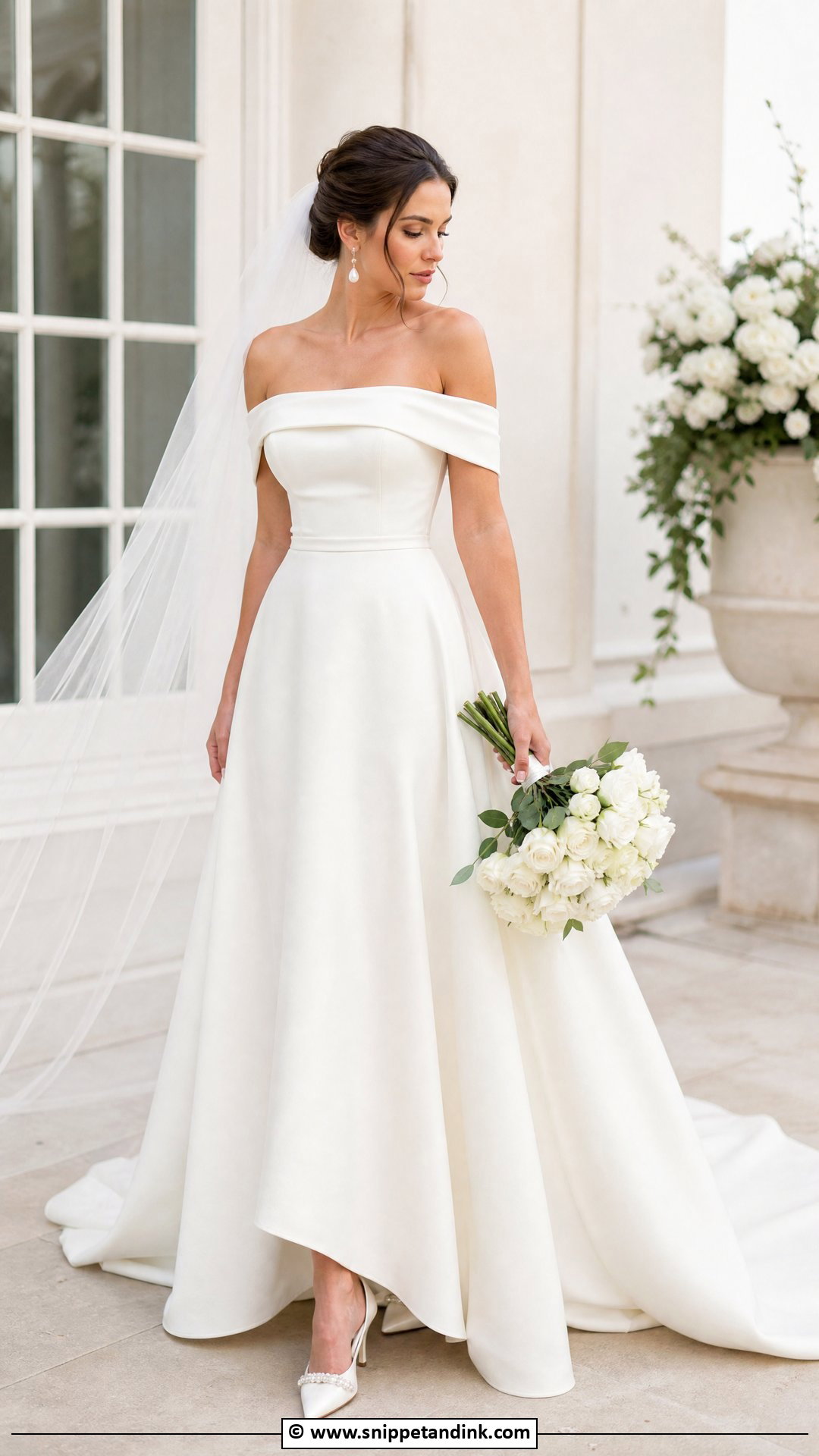 Off Shoulder Wedding Dress - Snippet and Ink - 35 Dream Wedding Dresses