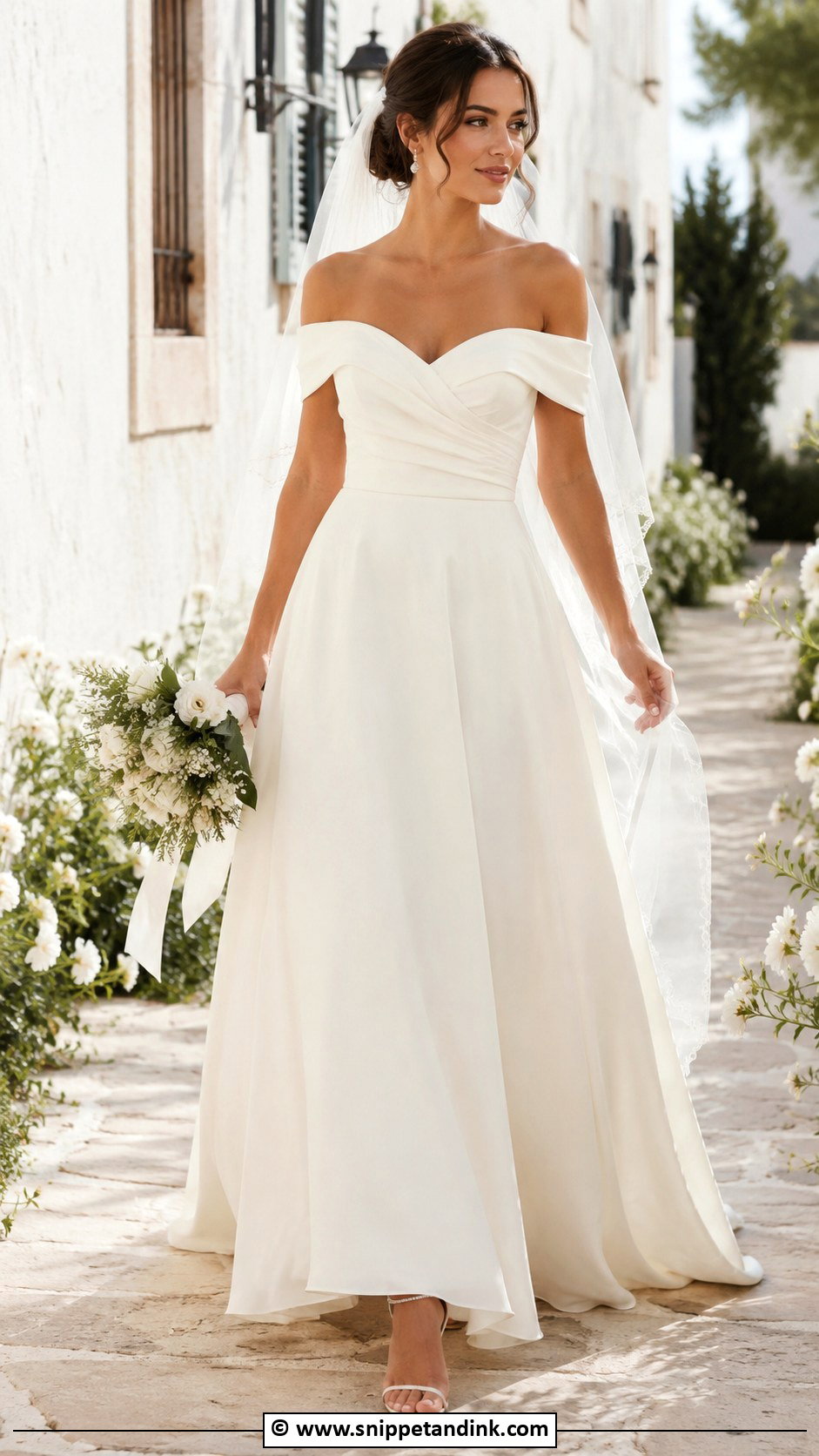 Off Shoulder Wedding Dress - Snippet and Ink - 35 My Wedding Dress Ideas