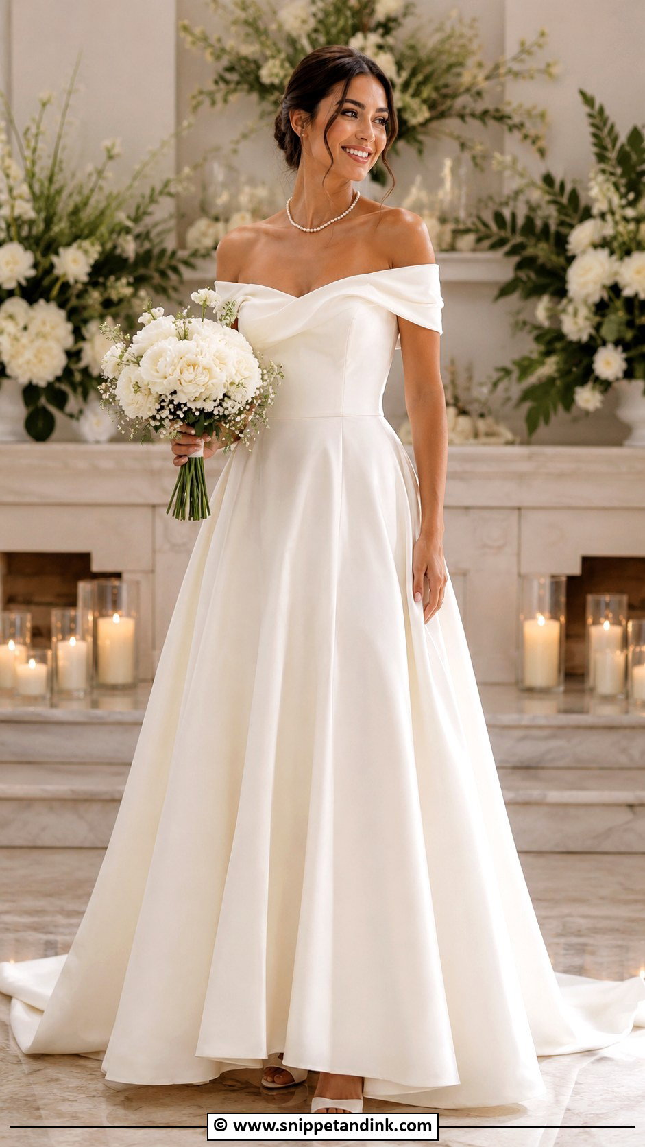 Off Shoulder Wedding Dress - Snippet and Ink - 35 Unique Wedding Dresses