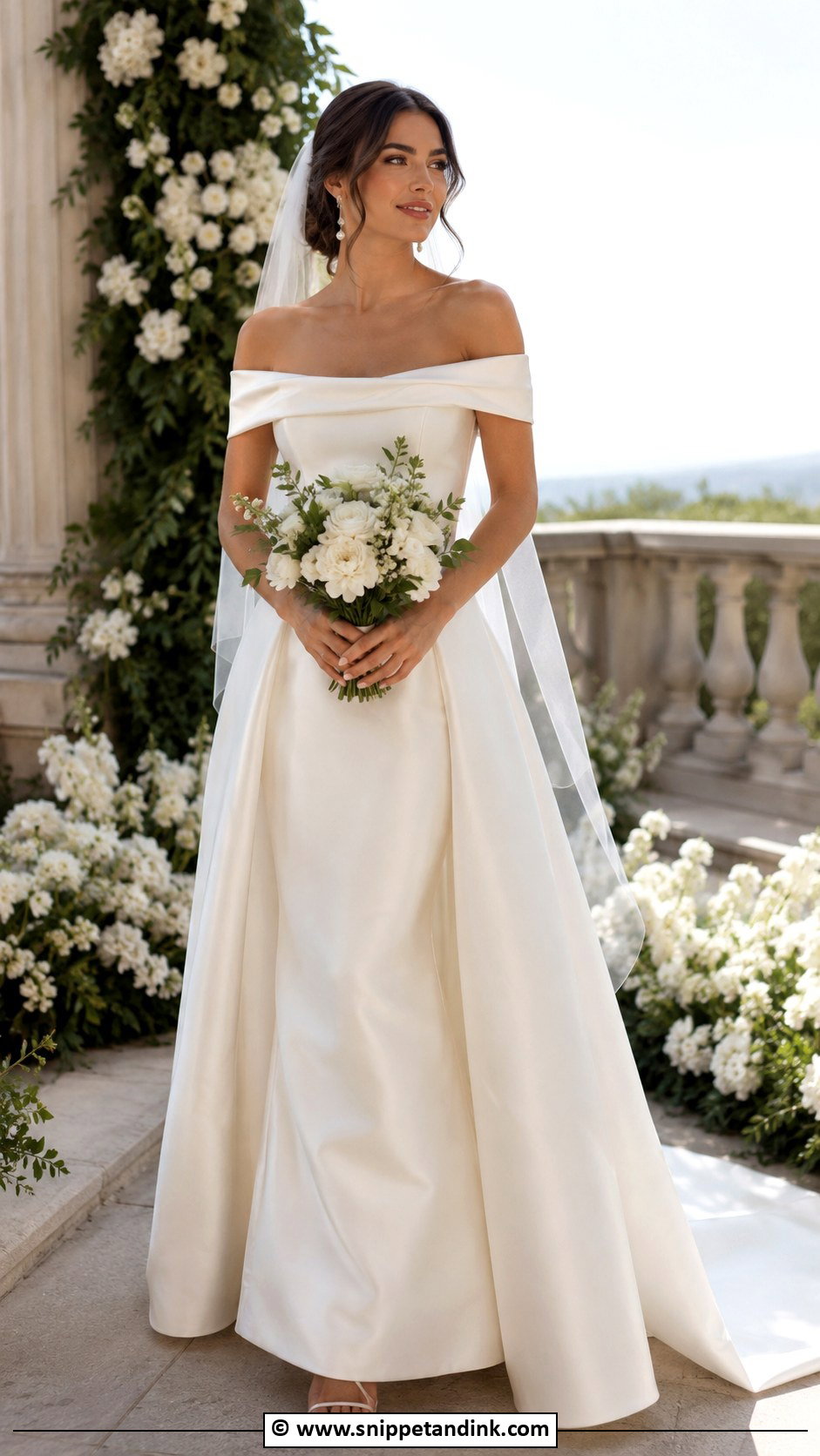 Off Shoulder Wedding Dress - Snippet and Ink - 35 Wedding Dress Ideas