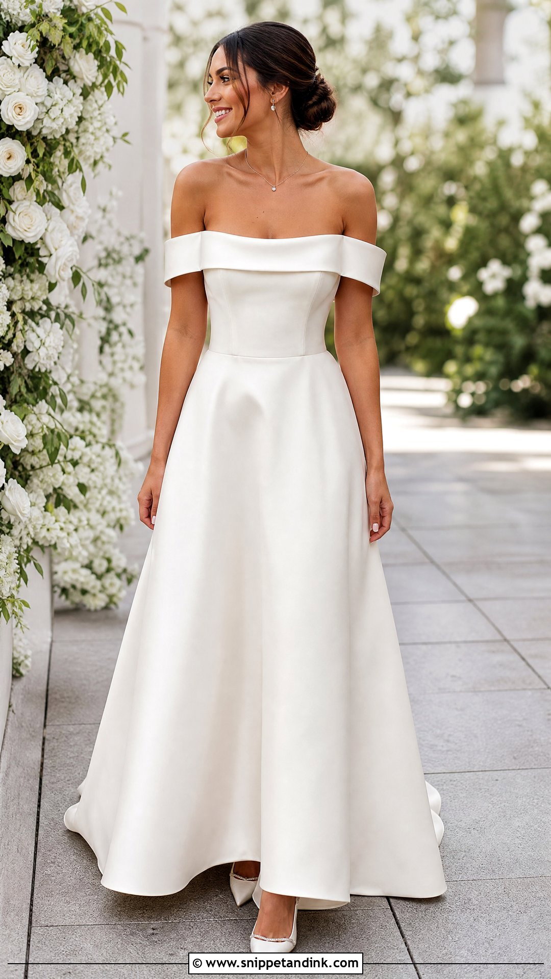 Off Shoulder Wedding Dress - Snippet and Ink - 25 Cool Wedding Dresses