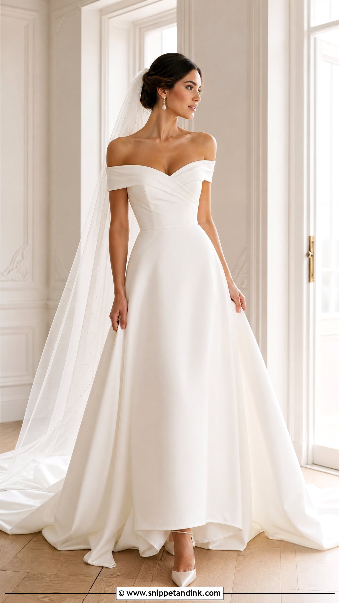 Off Shoulder Wedding Dress - Snippet and Ink - 25 Different Wedding Dresses