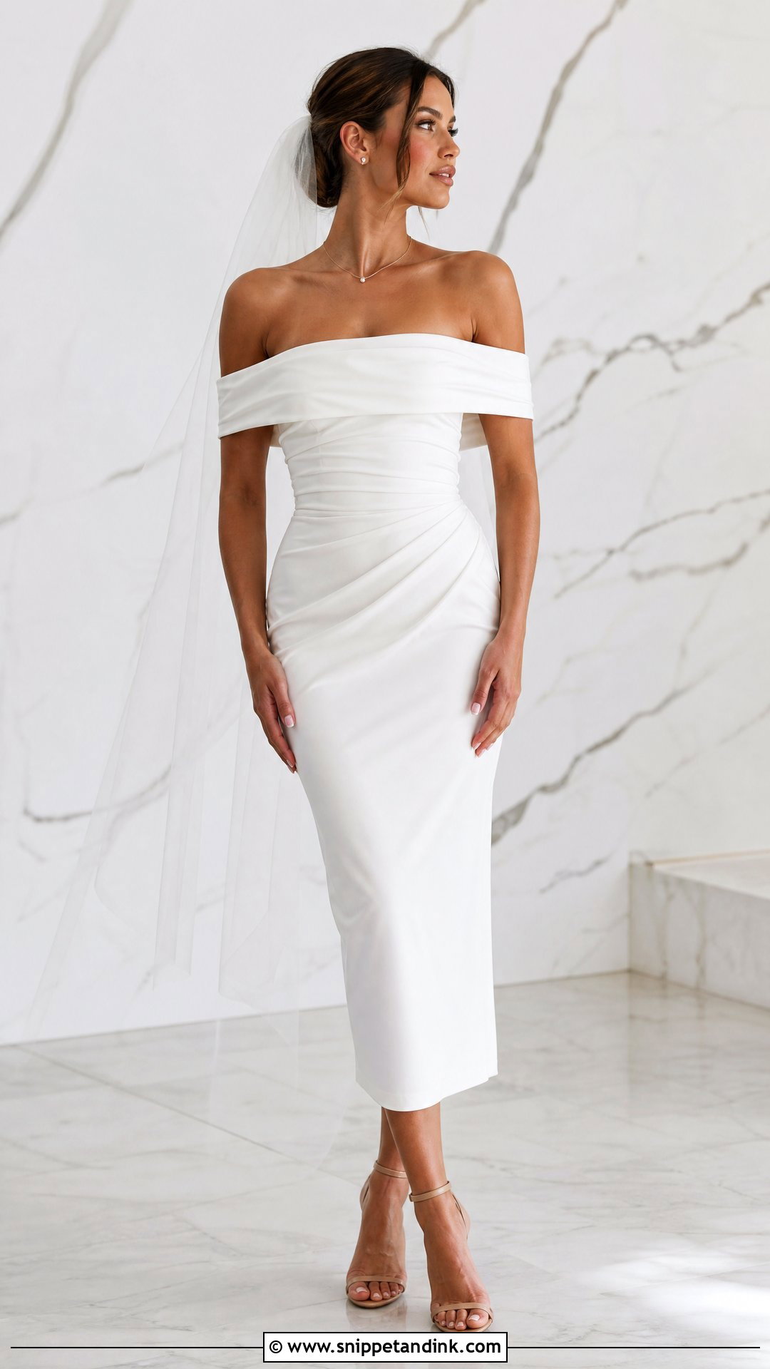 Off Shoulder Wedding Dress - Snippet and Ink - 25 Las Vegas Wedding Dresses