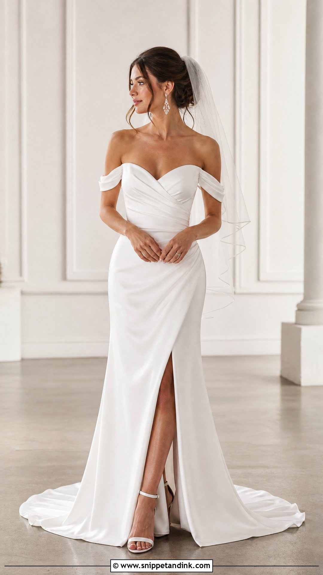 Off Shoulder Wedding Dress - Snippet and Ink - 25 Magical Wedding Dress Ideas