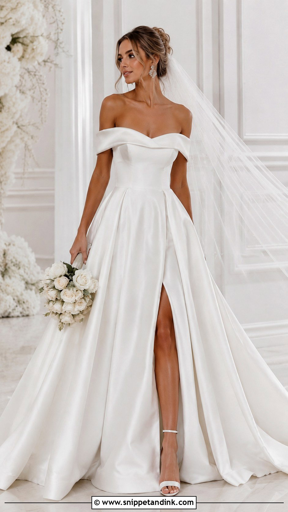Off Shoulder Wedding Dress - Snippet and Ink - 30 Best Wedding Dresses