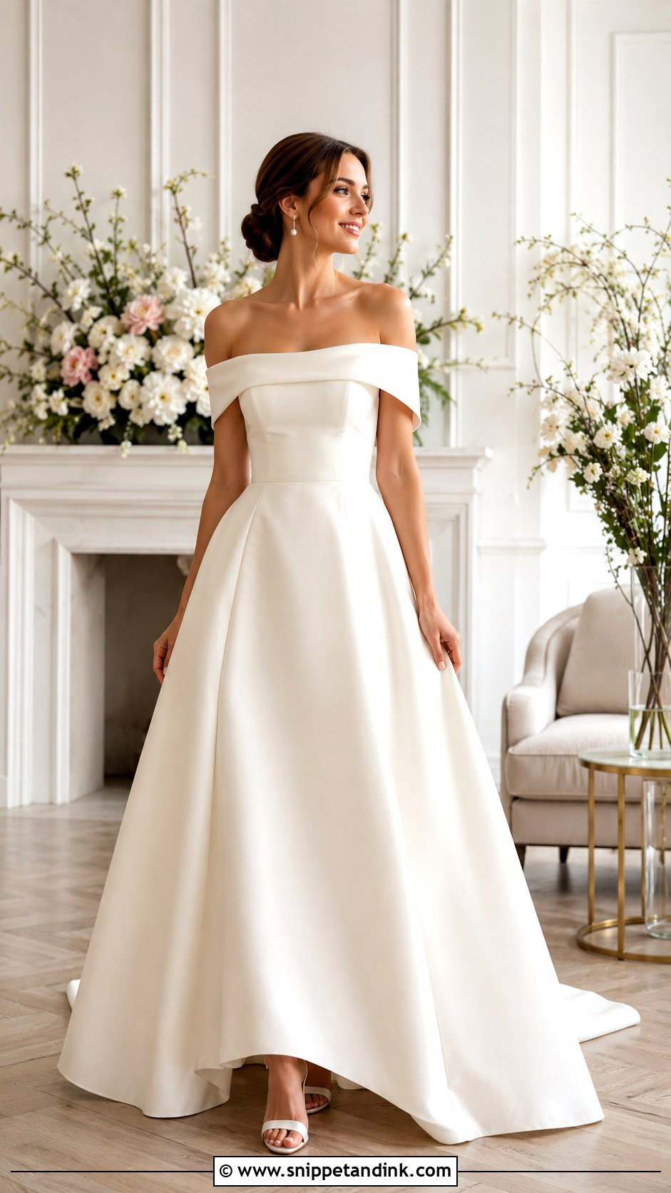 Off Shoulder Wedding Dress - Snippet and Ink - 30 My Dream Wedding Dress Ideas