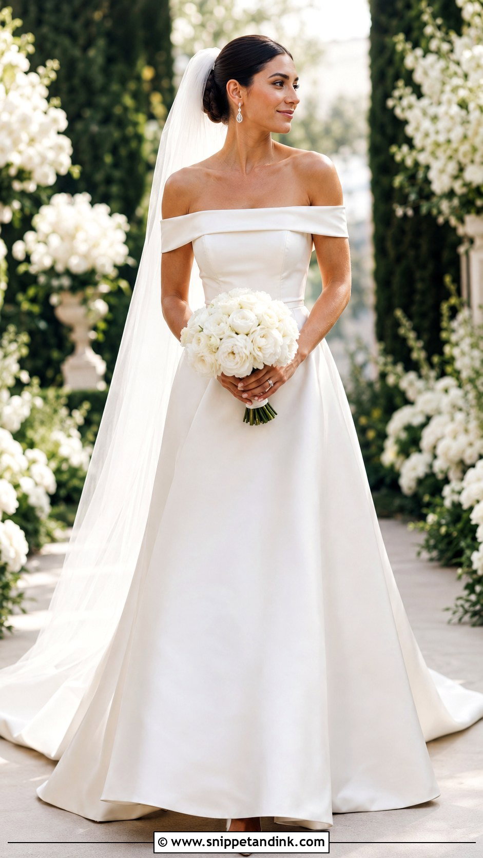 Off Shoulder Wedding Dress - Snippet and Ink - 20 Best Lady Wedding Dress Styles