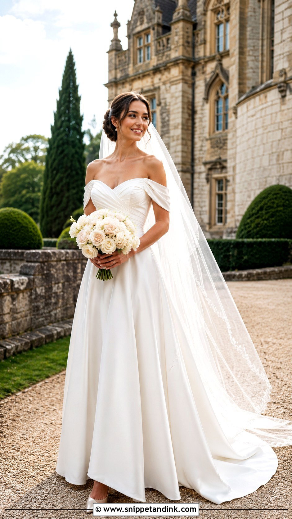 Off Shoulder Wedding Dress - Snippet and Ink - 20 I Said Yes to the Dress Ideas