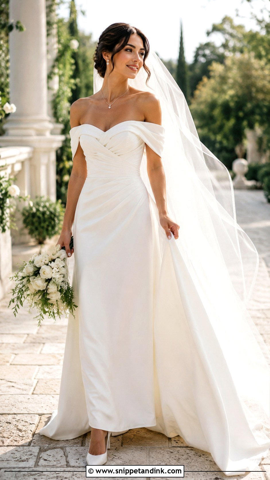 Off Shoulder Wedding Dress - Snippet and Ink - 25 Enchanted Wedding Dress Ideas