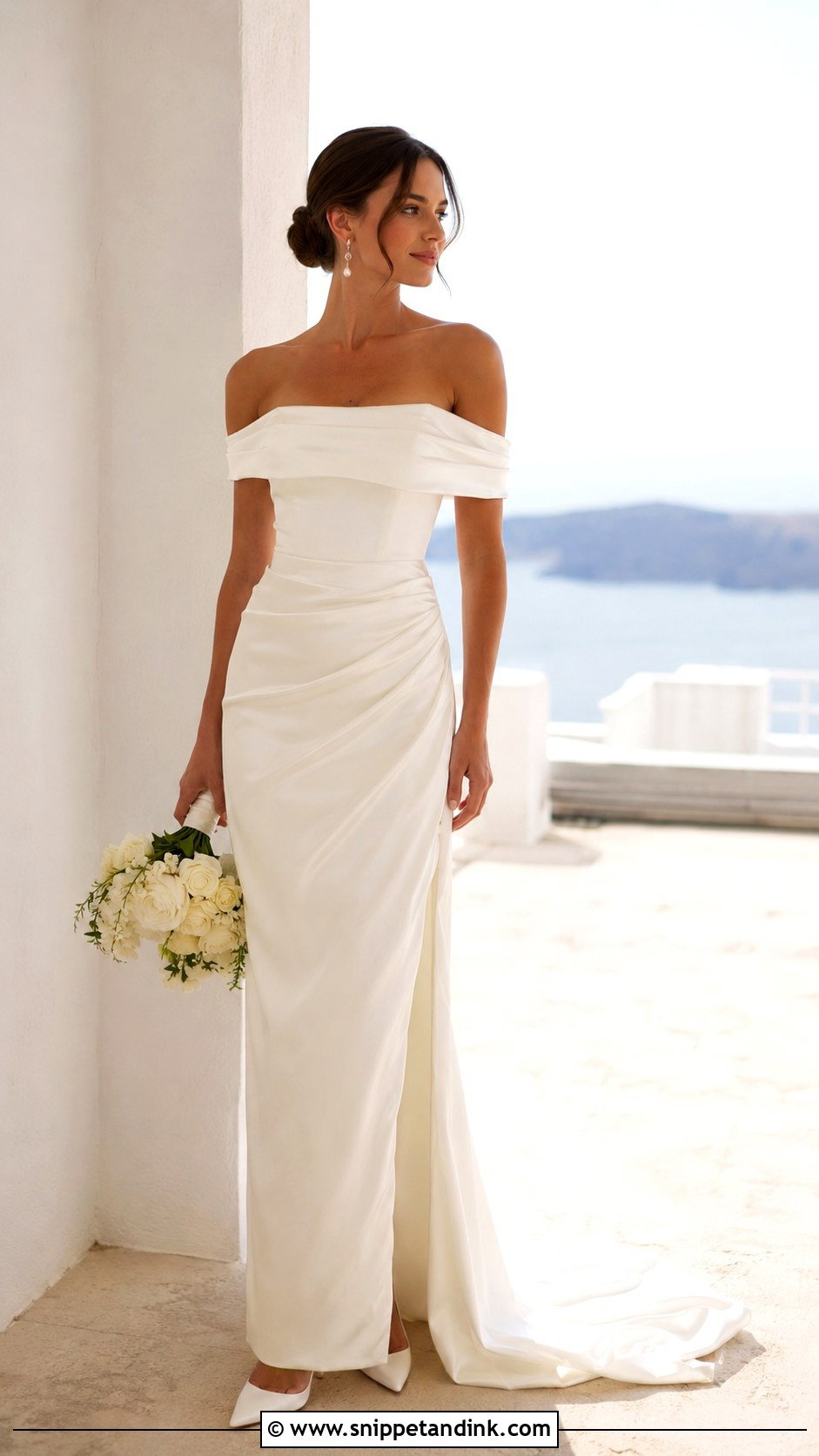 Off Shoulder Wedding Dress - Snippet and Ink - 25 Modern Wedding Dress Ideas