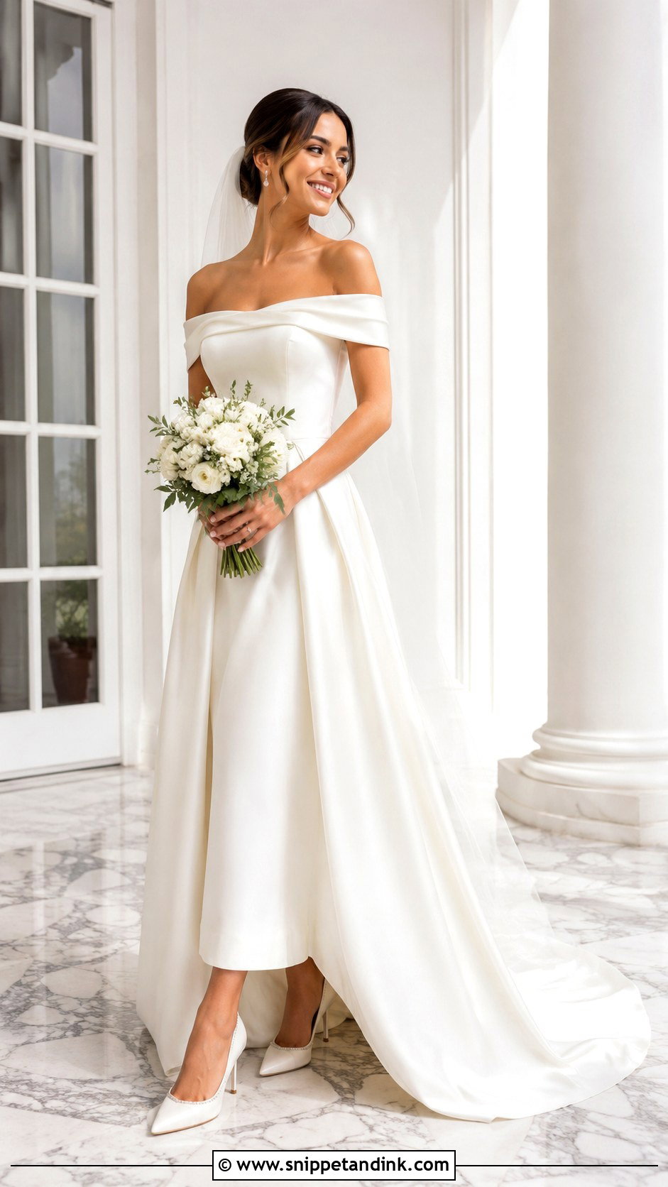Off Shoulder Wedding Dress - Snippet and Ink - 25 Perfect Wedding Dress Ideas