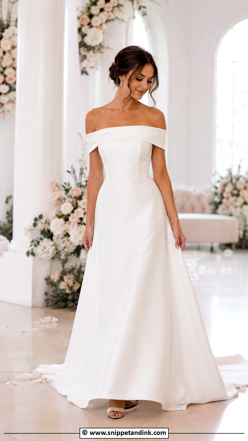 Off Shoulder Wedding Dress - Snippet and Ink - 30 2026 Wedding Dress Ideas