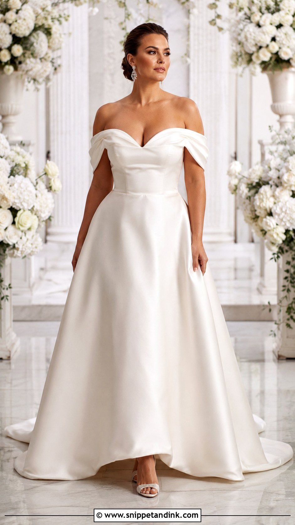 Off Shoulder Wedding Dress - Snippet and Ink - 25 Wedding Dress for Big Bust Ideas