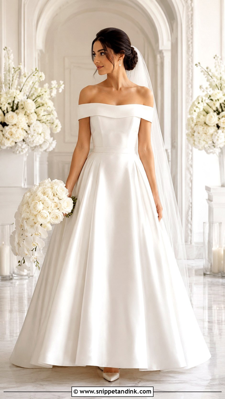 Off Shoulder Wedding Dress - Snippet and Ink - 25 Wedding Dresses 2025 Bride