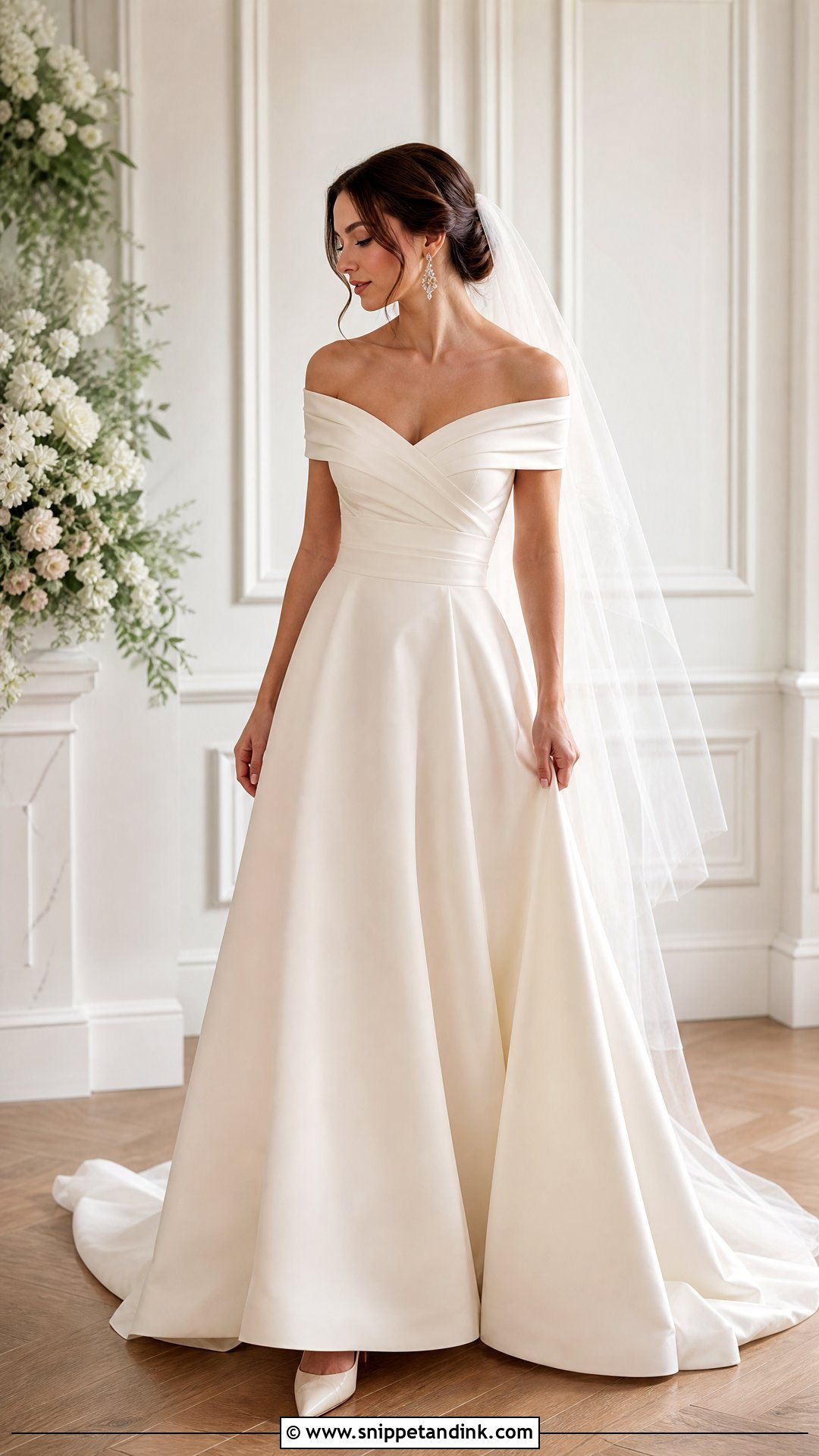 Off Shoulder Wedding Dress - Snippet and Ink - 25 Wedding Dresses for Women