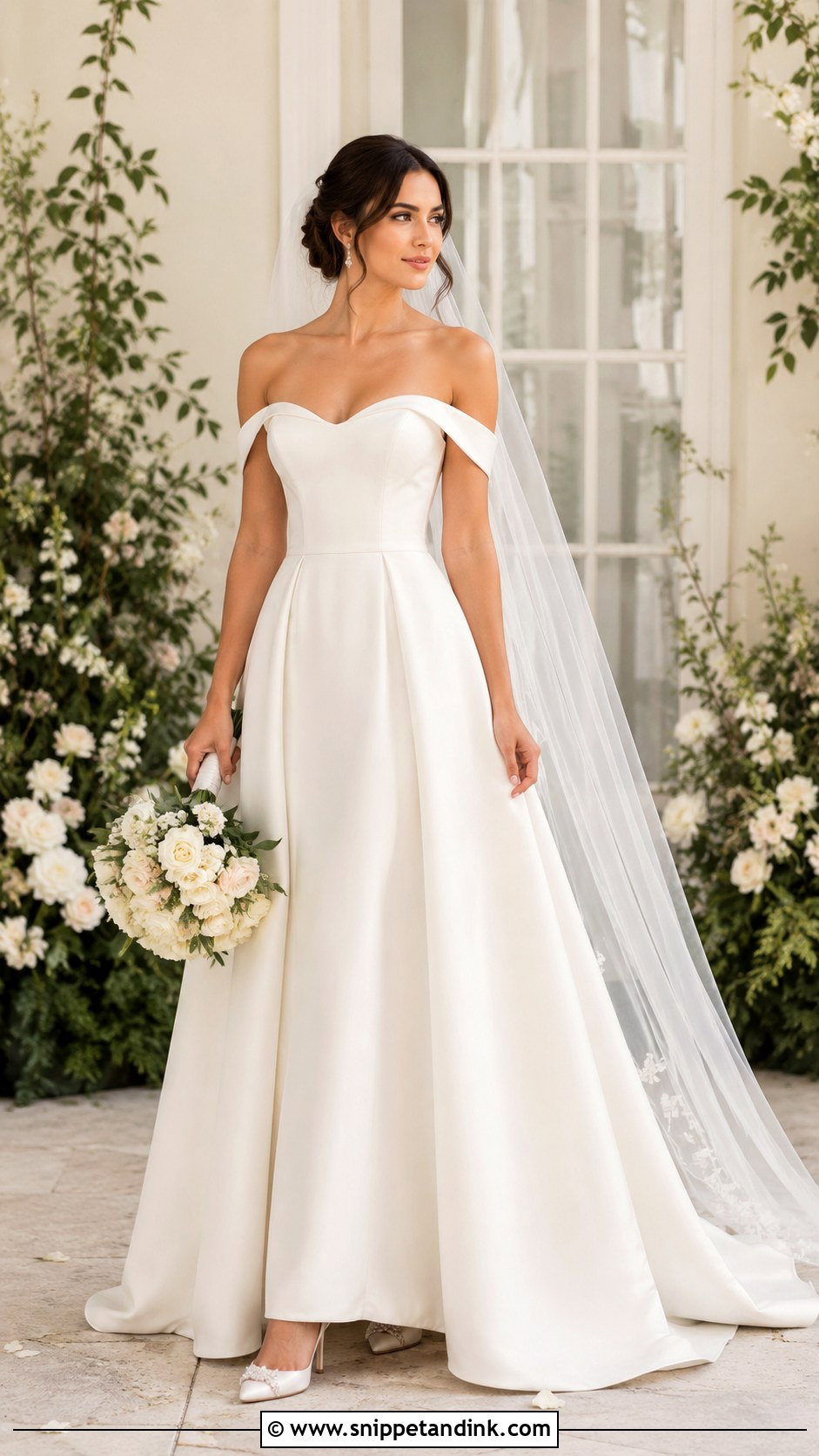 Off Shoulder Wedding Dress - Snippet and Ink - 25 Weeding Dressing Woman Bride Ideas