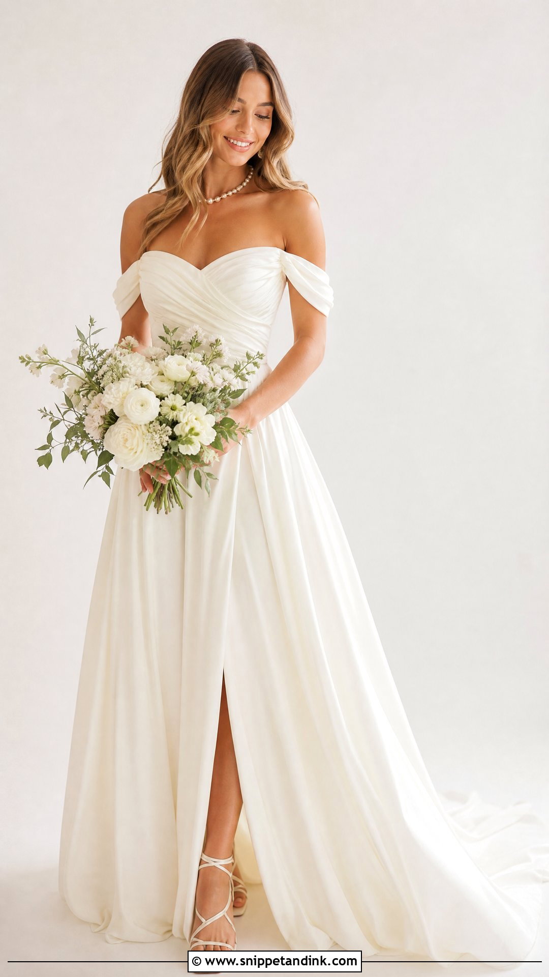 Off Shoulder Wedding Dress Art - Snippet and Ink - 25 Wedding Dress Art Ideas