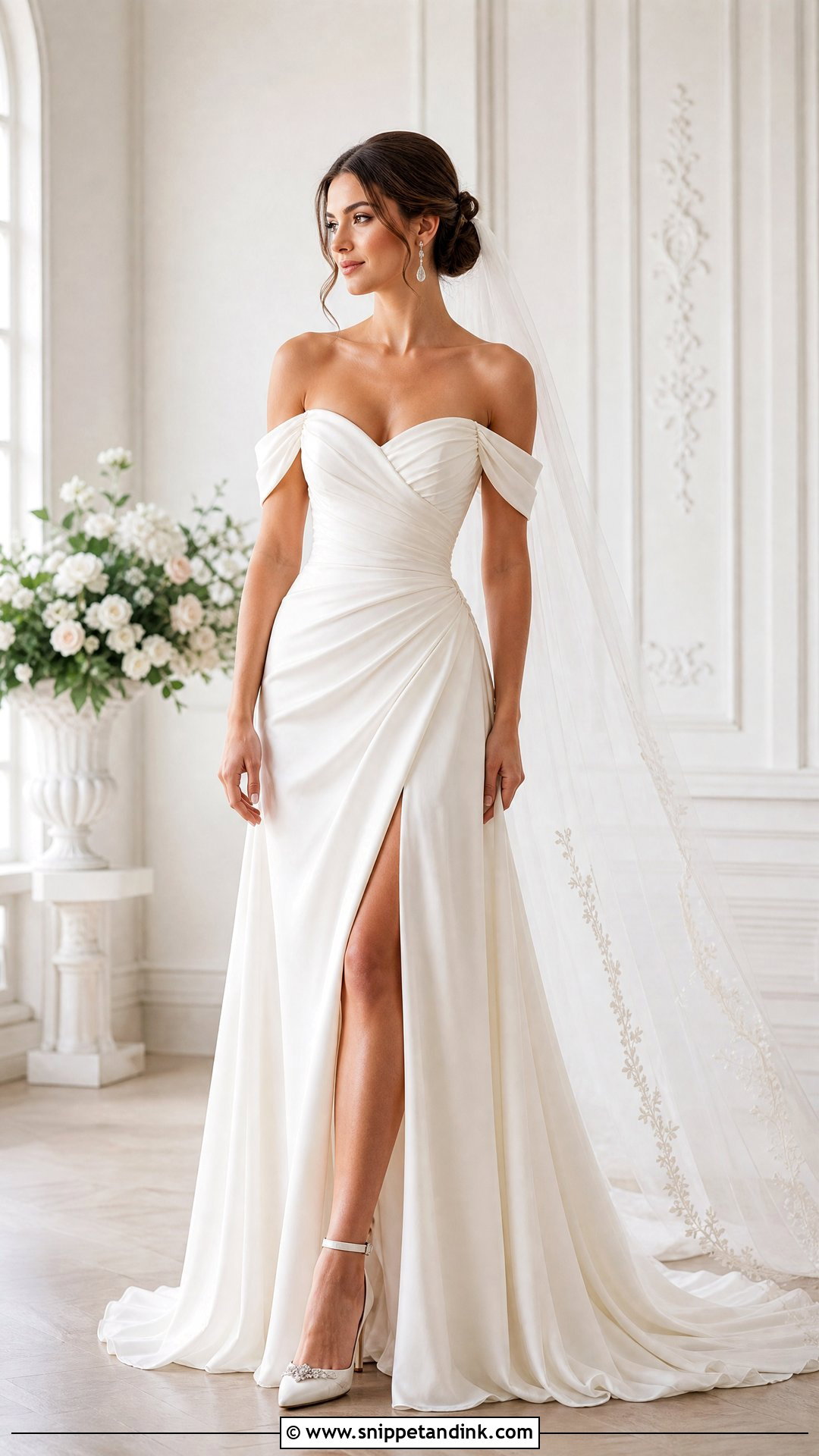 Off Shoulder Wedding Dress Description - Snippet and Ink - 25 Wedding Dress Description Ideas