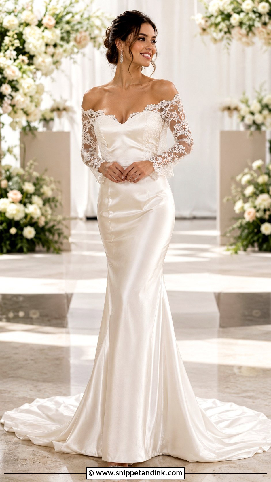 Off Shoulder Wedding Dress Jacket - Snippet and Ink - 25 Wedding Dress Jacket Ideas