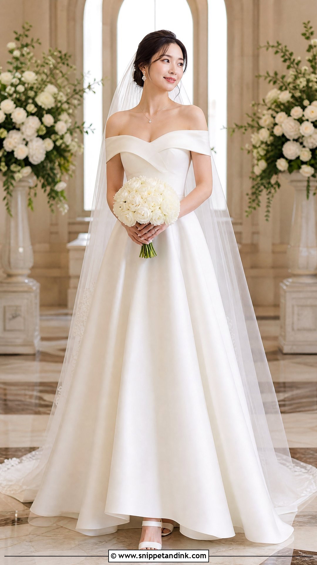 Off Shoulder Wedding Dress Look - Snippet and Ink - 20 Perfect Bride Ideas