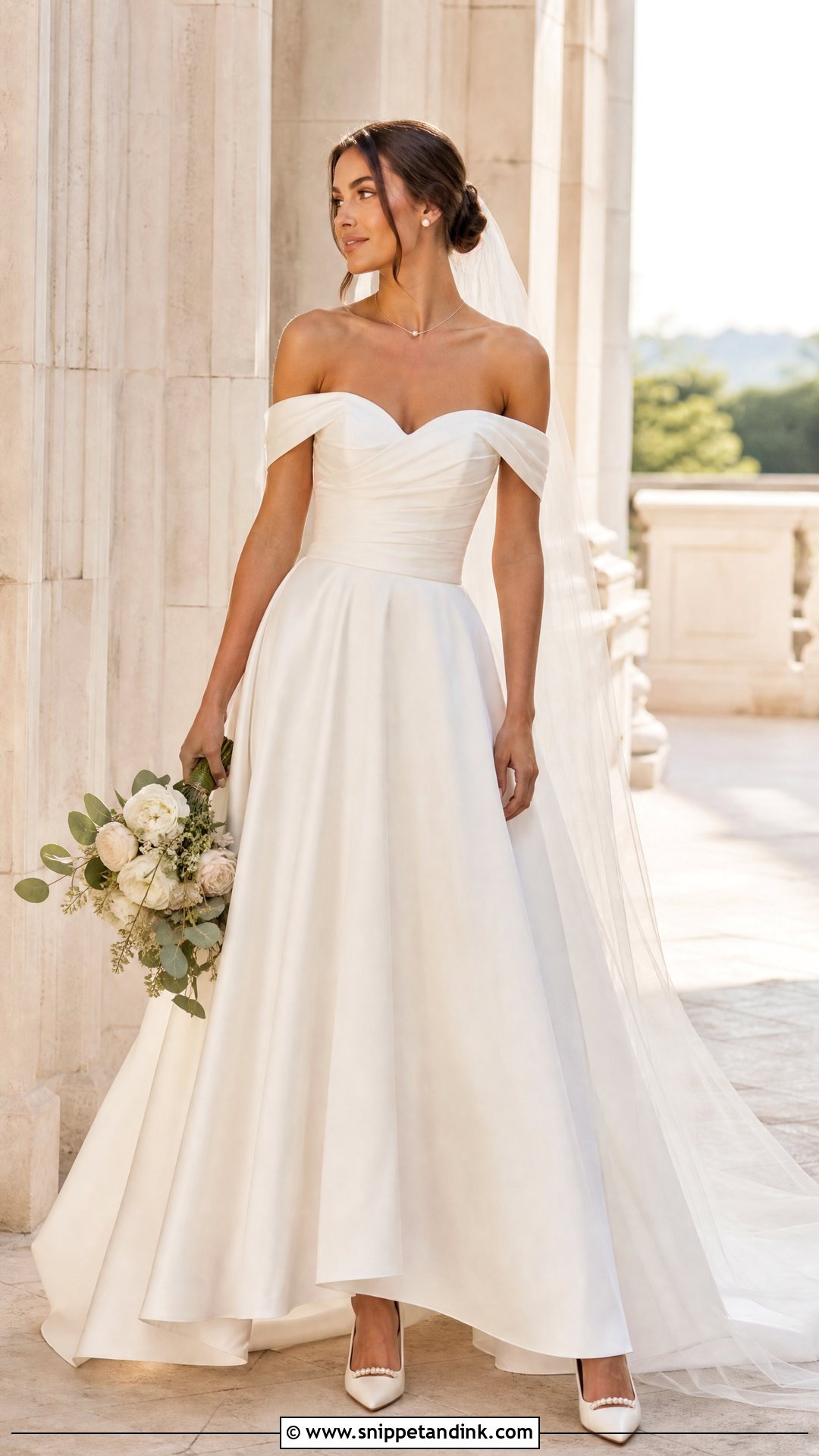 Off Shoulder Wedding Dress Photoshoot - Snippet and Ink - 20 Wedding Dresses Photoshoot