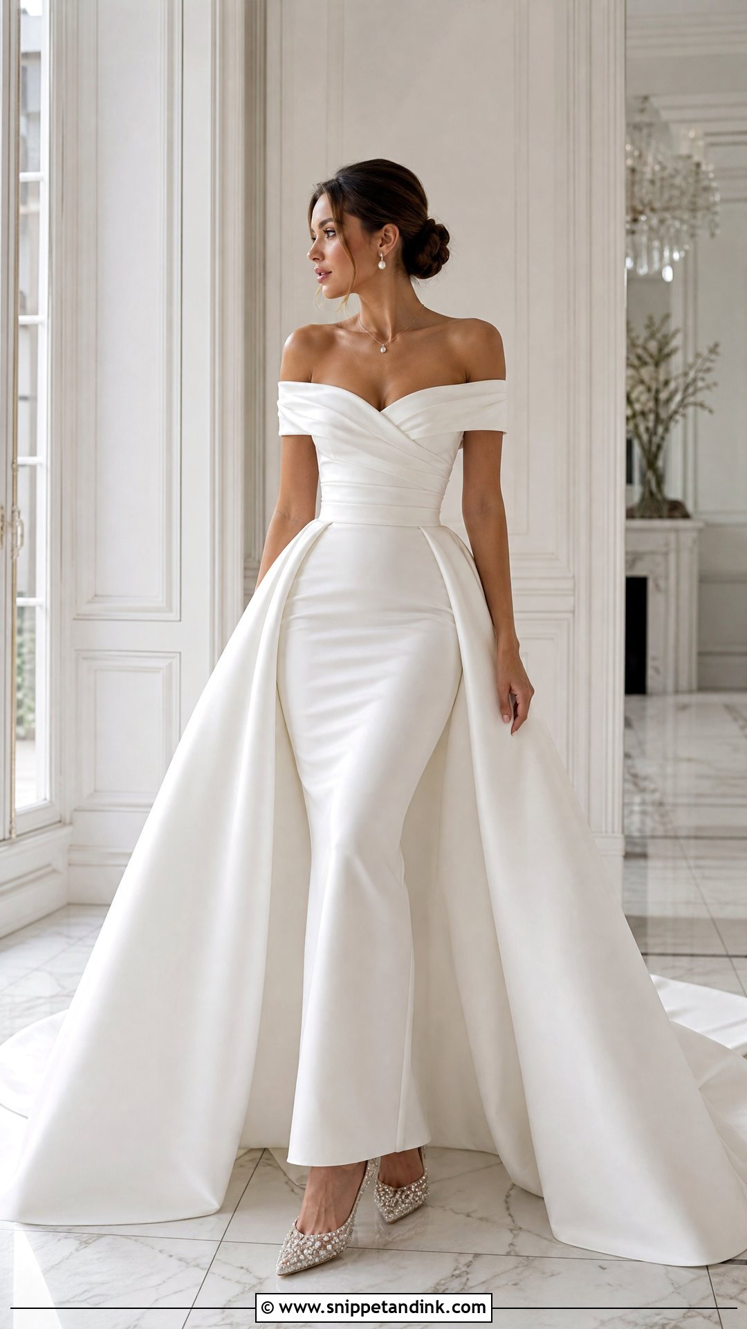 Off Shoulder Wedding Dress With Removable Skirt - Snippet and Ink - 20 Wedding Dress with Removable Skirt Ideas