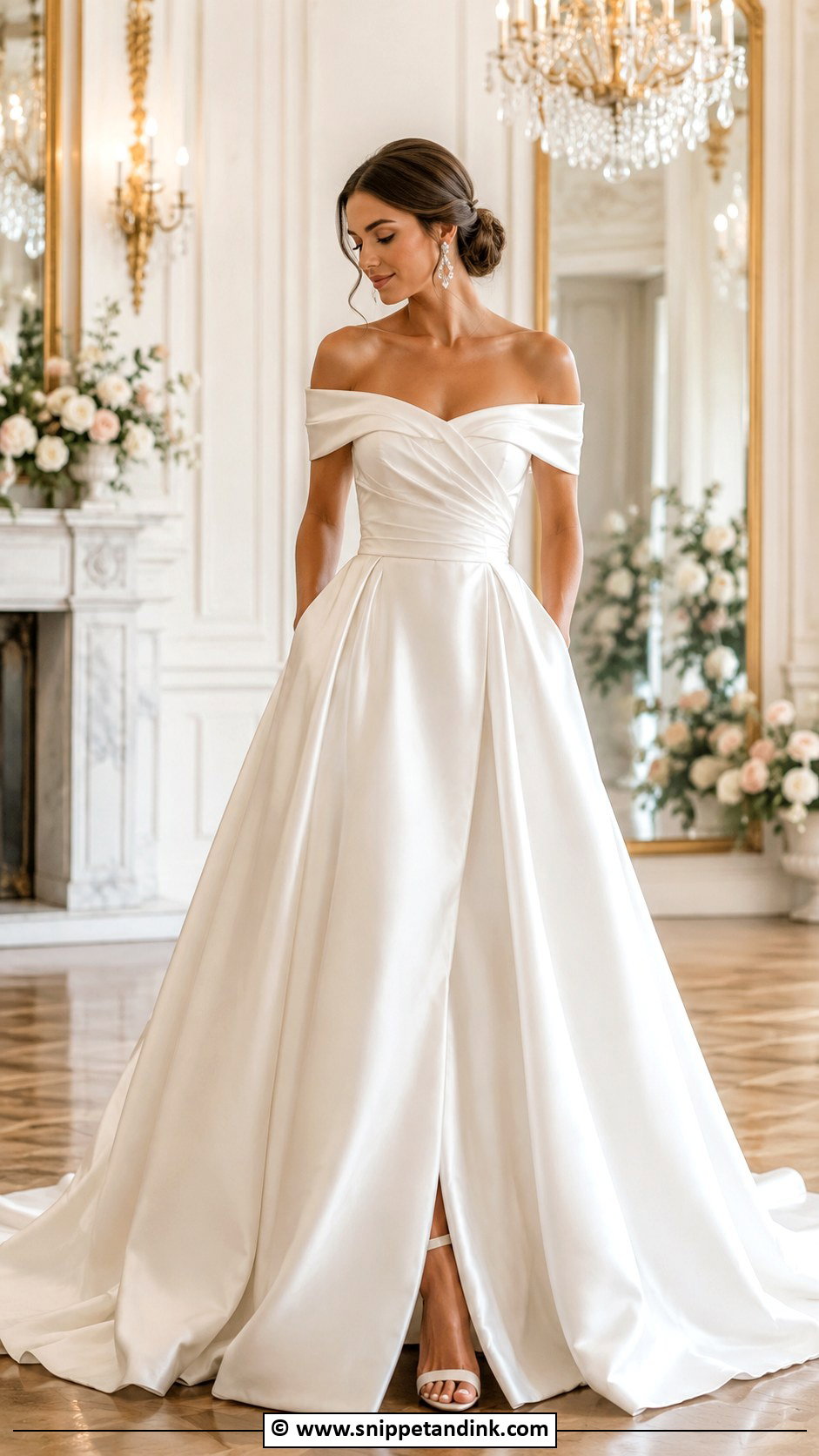 Off Shoulder Wedding Dress - Snippet and Ink - 25 Bride 2025 Ideas