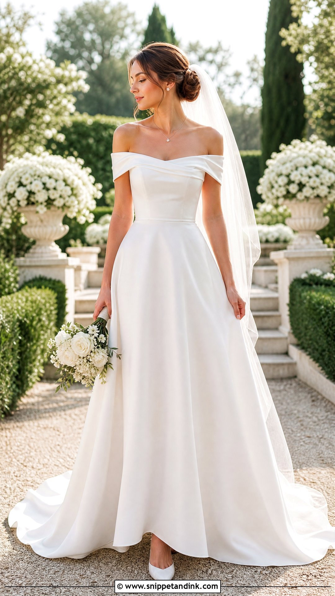 Off Shoulder Wedding Frock - Snippet and Ink - 20 Wedding Frocks the Bride Ideas