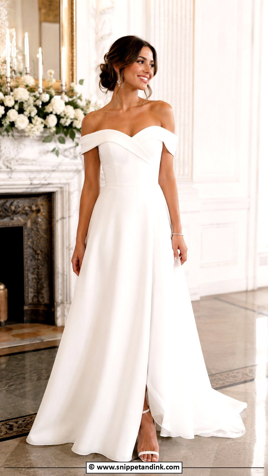 Off Shoulder Wedding Frock - Snippet and Ink - 30 Wedding Frock Designs