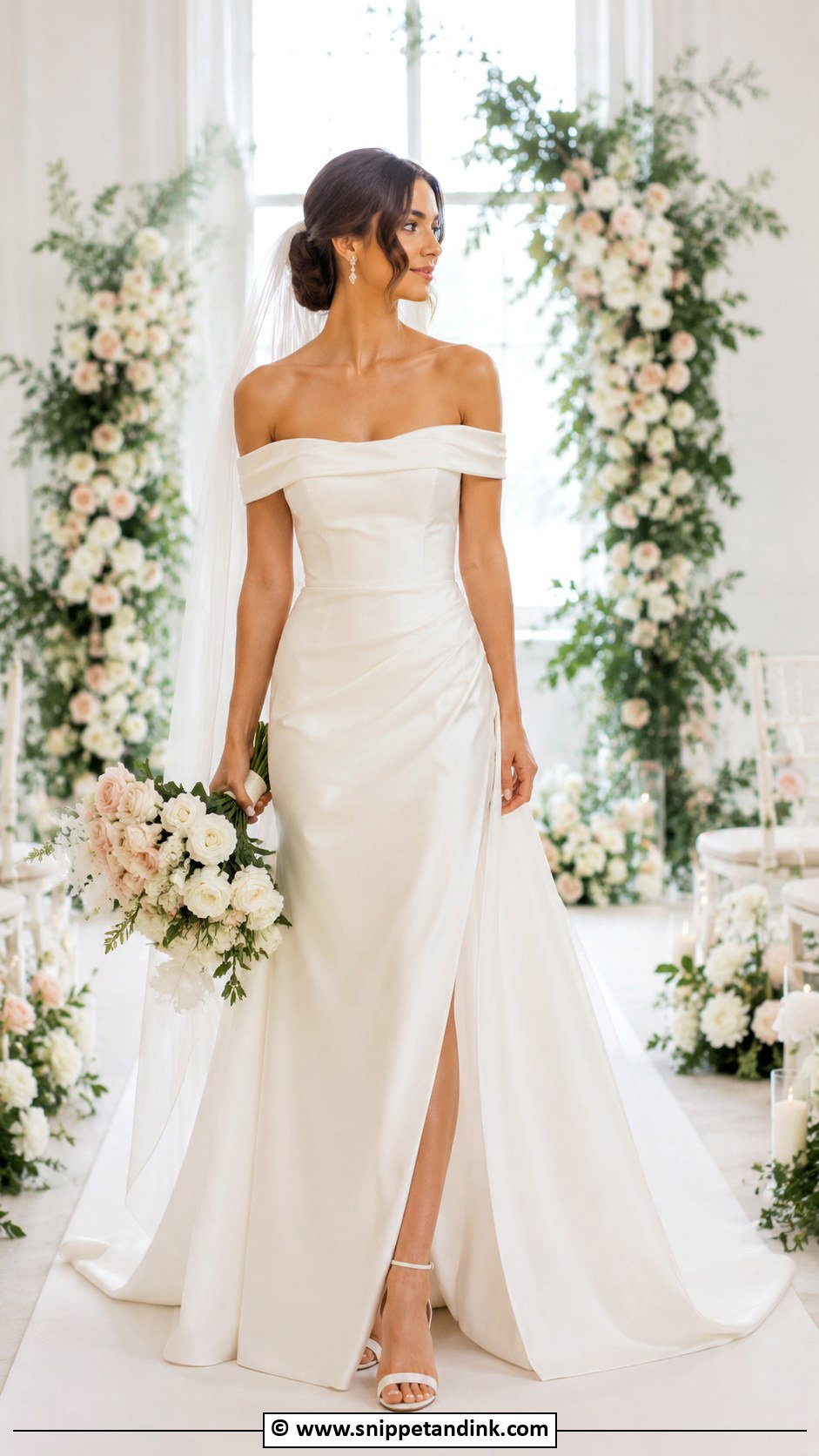 Off Shoulder Wedding Gown - Snippet and Ink - 35 Wedding Gowns