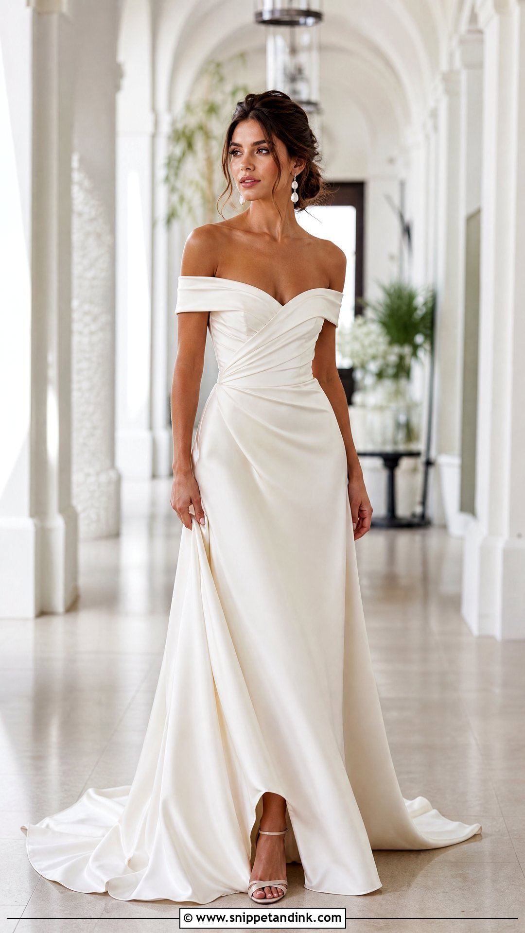 Off Shoulder Wedding Gown - Snippet and Ink - 25 Elegant Wedding Gown Ideas