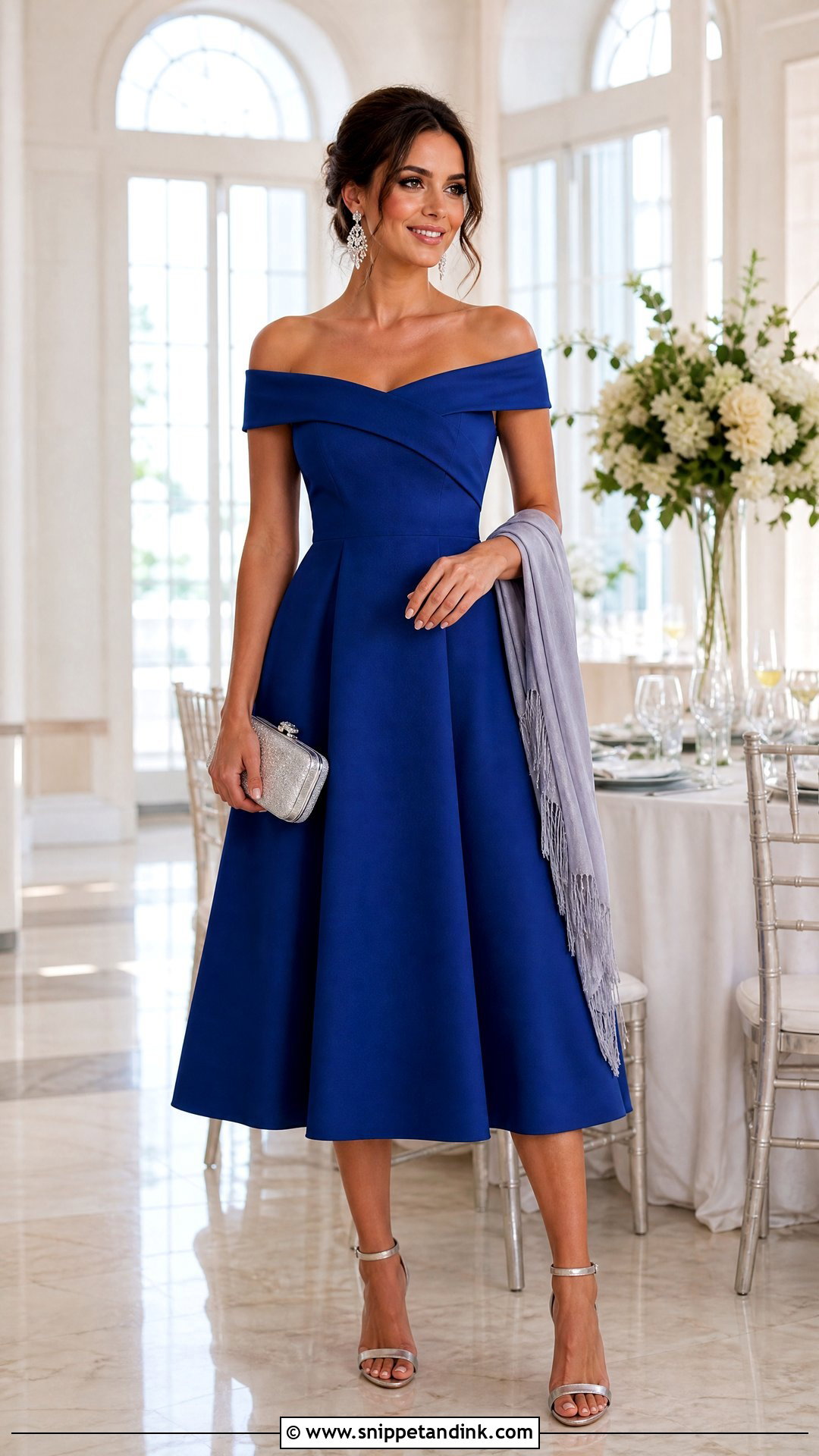 Off Shoulder Wedding Guest Dress - Snippet and Ink - 20 Party Dresses for Women Wedding