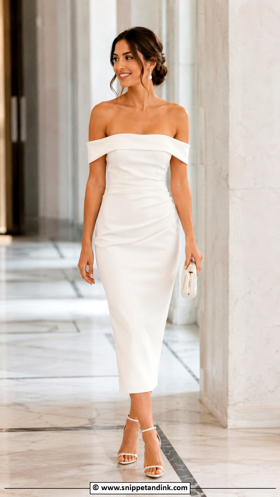 Off Shoulder Wedding Night Dress - Snippet and Ink - 25 Wedding Night Dress Ideas