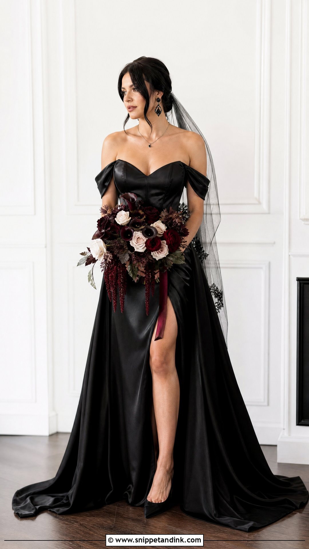 Off Shoulder Witch Wedding Dress - Snippet and Ink - 25 Witch Wedding Dress Ideas