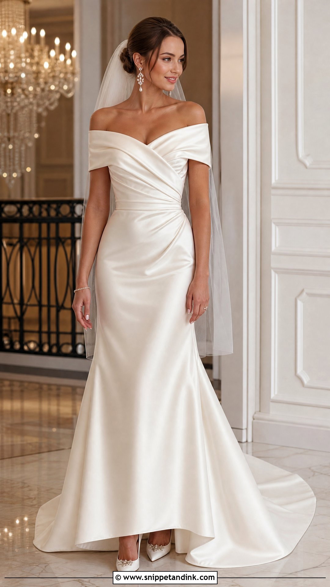 Off Shoulder Wrap Wedding Dress - Snippet and Ink - 20 Wrap Wedding Dress Ideas
