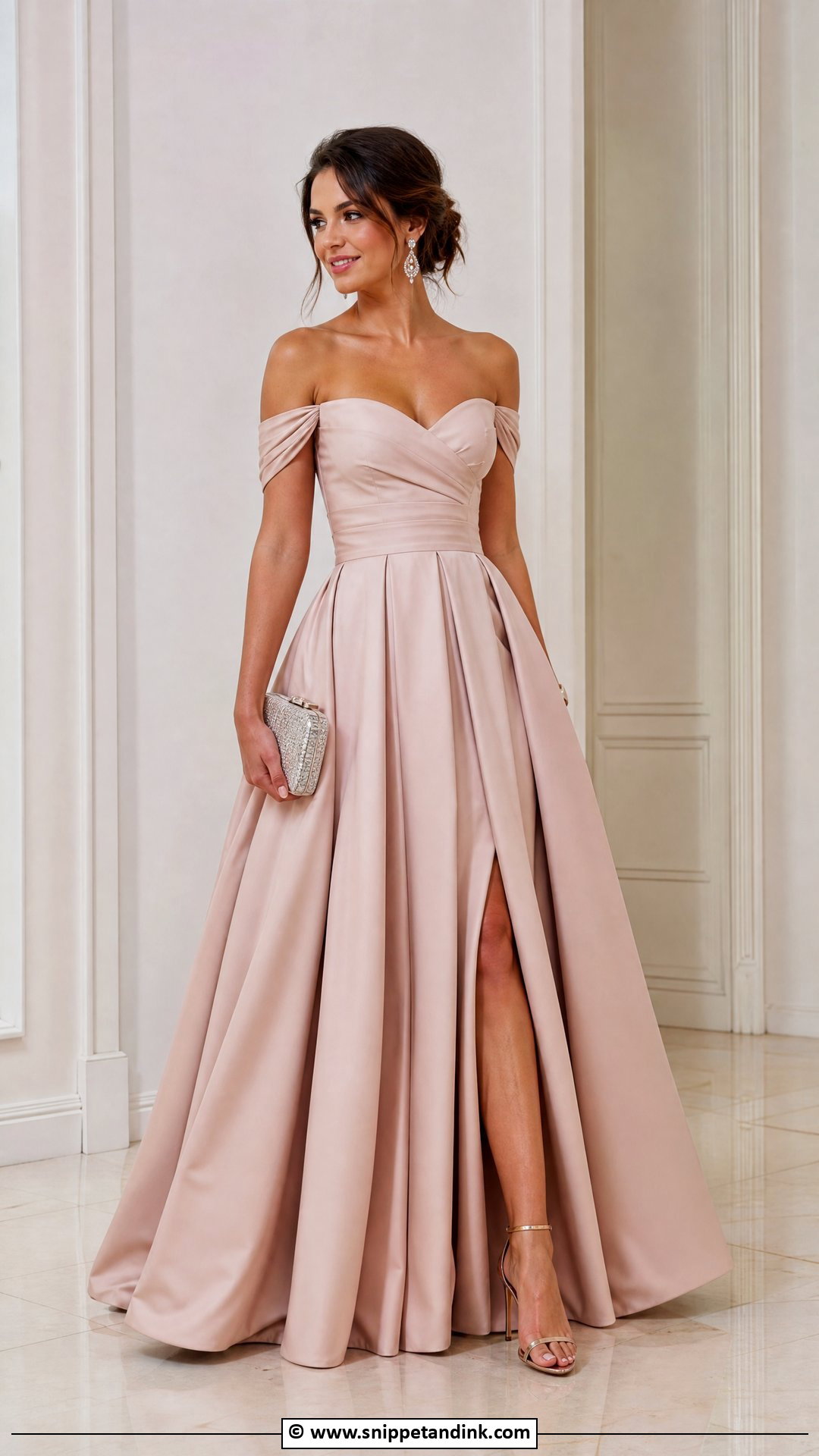 Off The Shoulder Ball Gown - Snippet and Ink - 35 Ball Gown Ideas