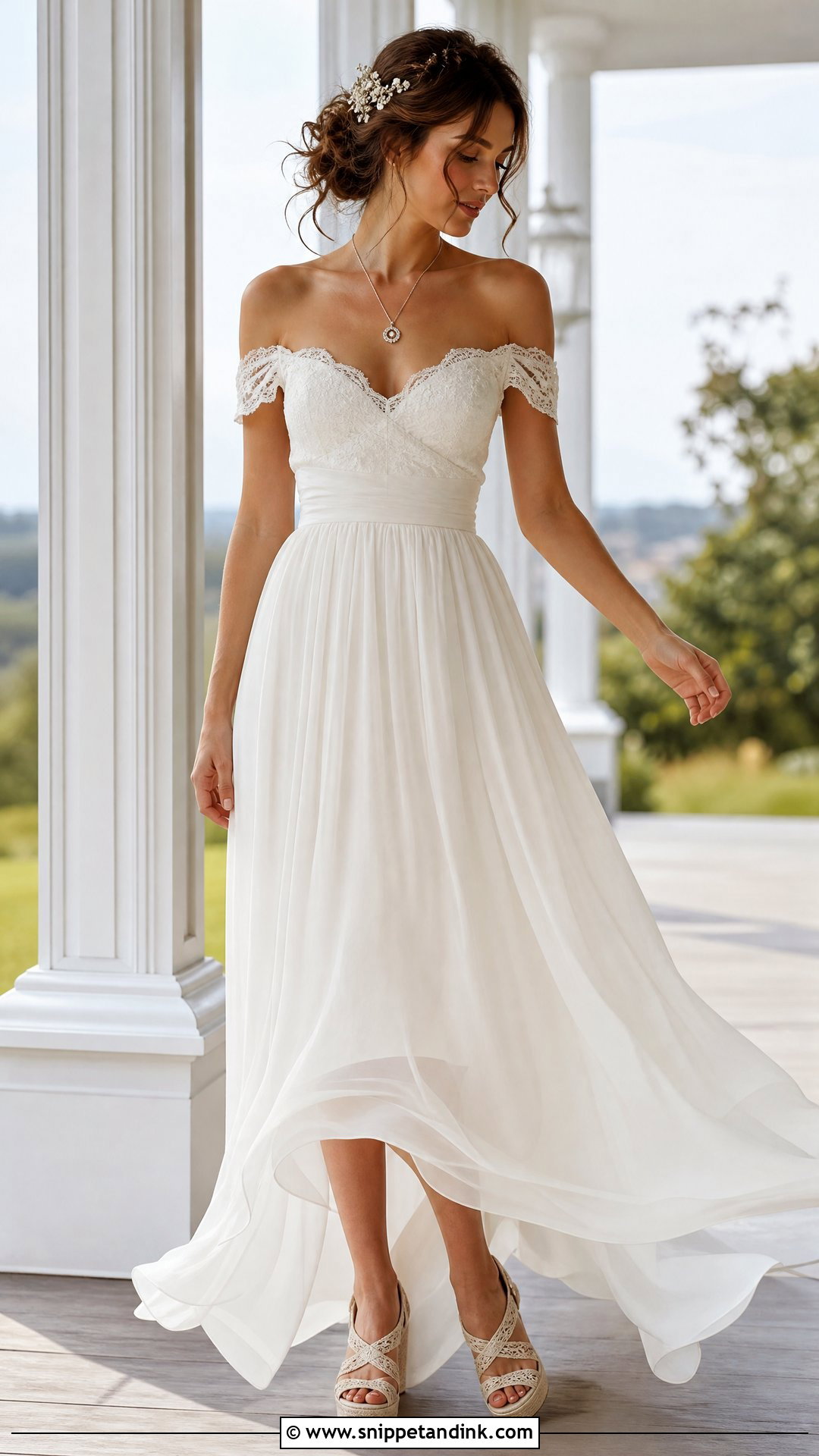 Off The Shoulder Boho Vintage Wedding Dress - Snippet and Ink - 20 Unique Boho Vintage Wedding Dresses
