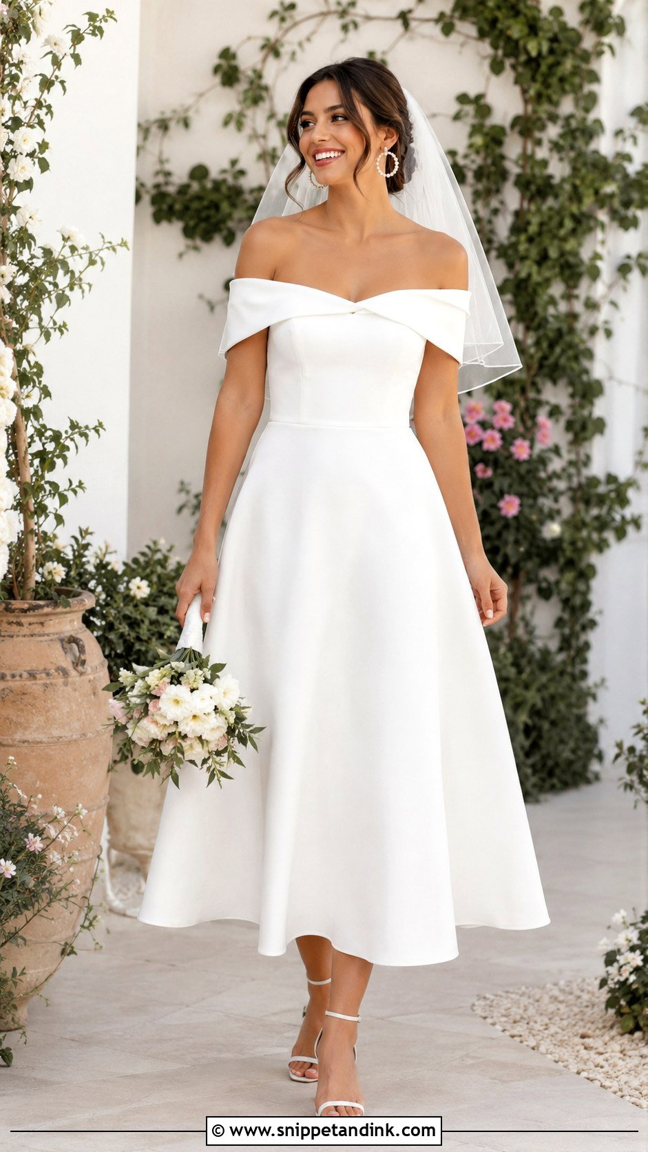 Off The Shoulder Lace Wedding Dress - Snippet and Ink - 25 Off the Shoulder Wedding Dress Ideas