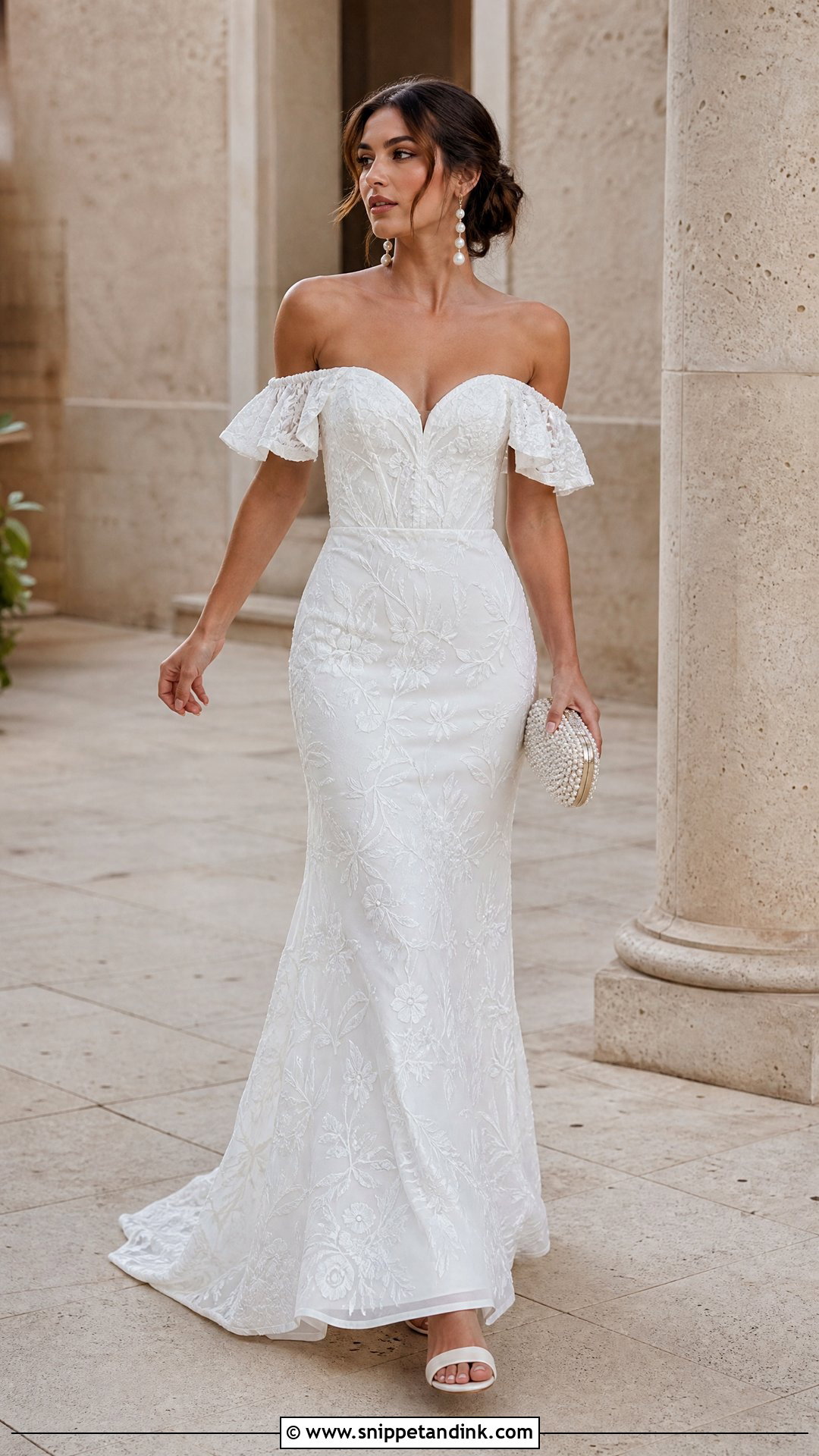Off The Shoulder Mexican Wedding Dress - Snippet and Ink - 25 Embroidered Mexican Wedding Dress Ideas