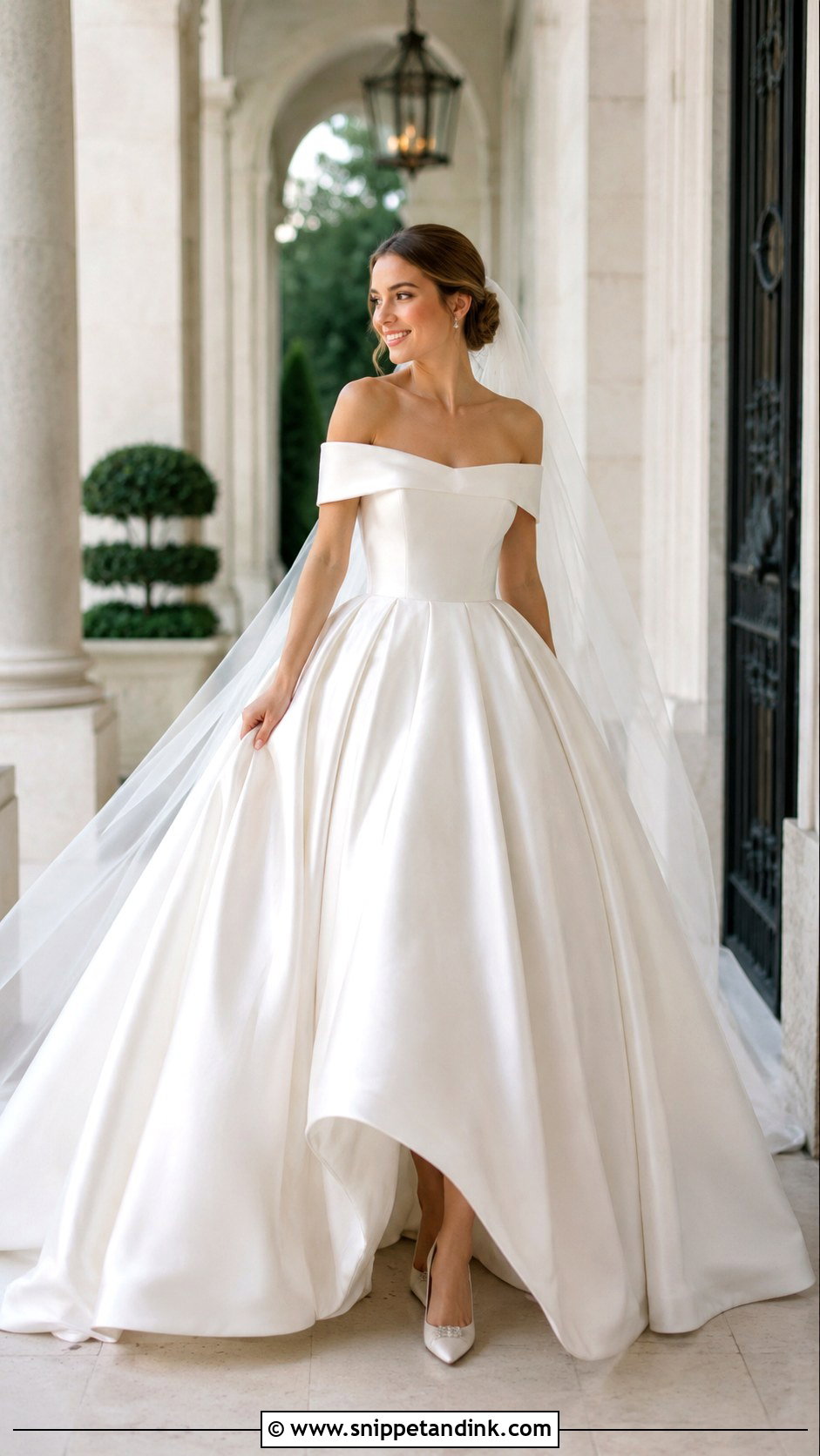 Off The Shoulder Princess Gown Wedding Dress - Snippet and Ink - 25 Princess Gown Wedding Dress Ideas