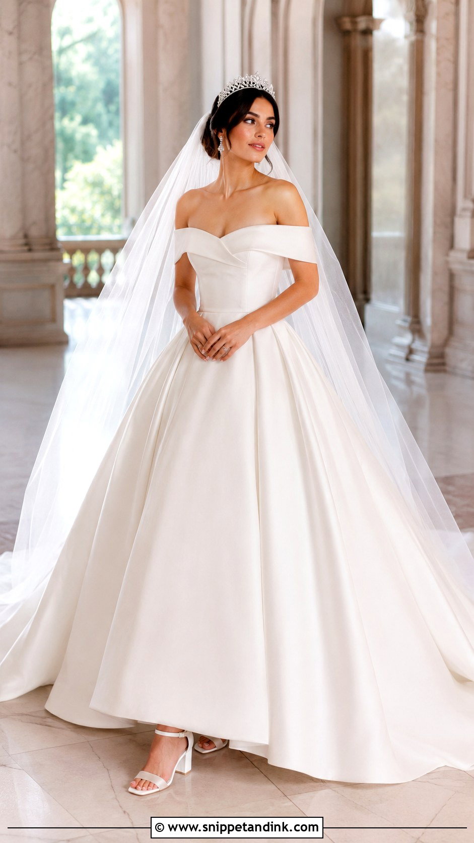 Off The Shoulder Princess Wedding Dress - Snippet and Ink - 20 Big Princess Wedding Dresses