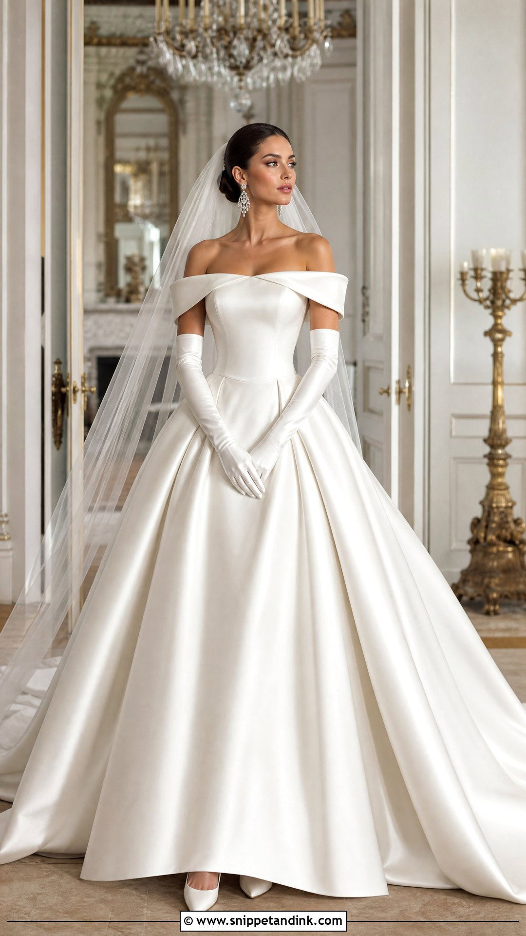 Off The Shoulder Royal Wedding Dress - Snippet and Ink - 20 Over the Top Wedding Dress Ideas