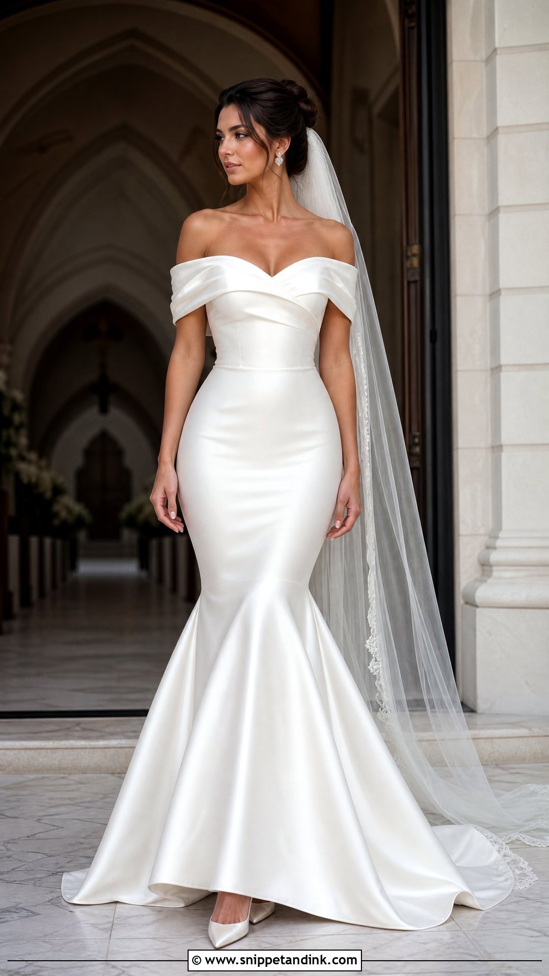 Off The Shoulder Trumpet Wedding Dress - Snippet and Ink - 20 Wedding Dress Hourglass Shape Ideas