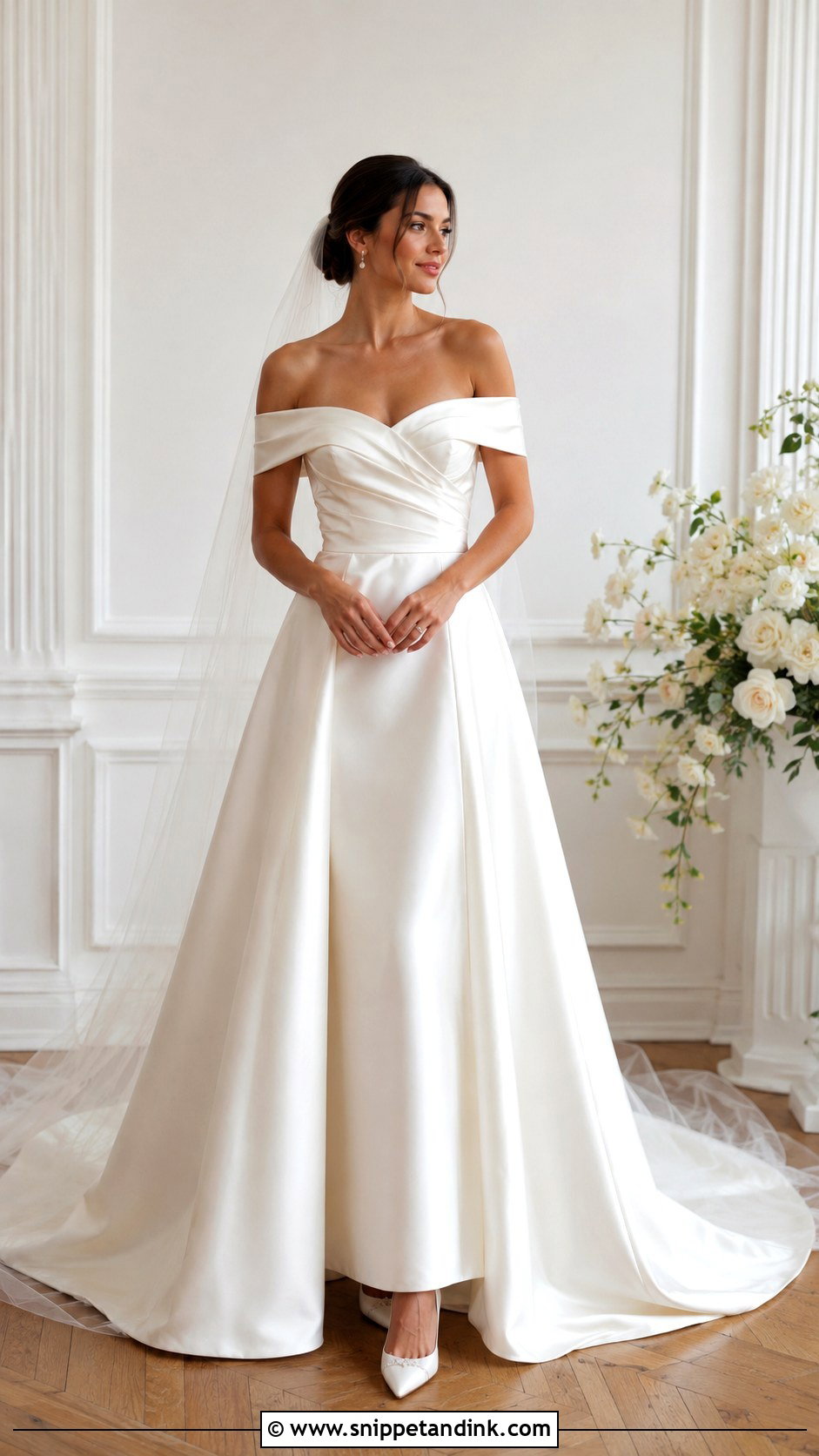 Off The Shoulder Wedding Dress - Snippet and Ink - 30 Wedding Dresses Aesthetic