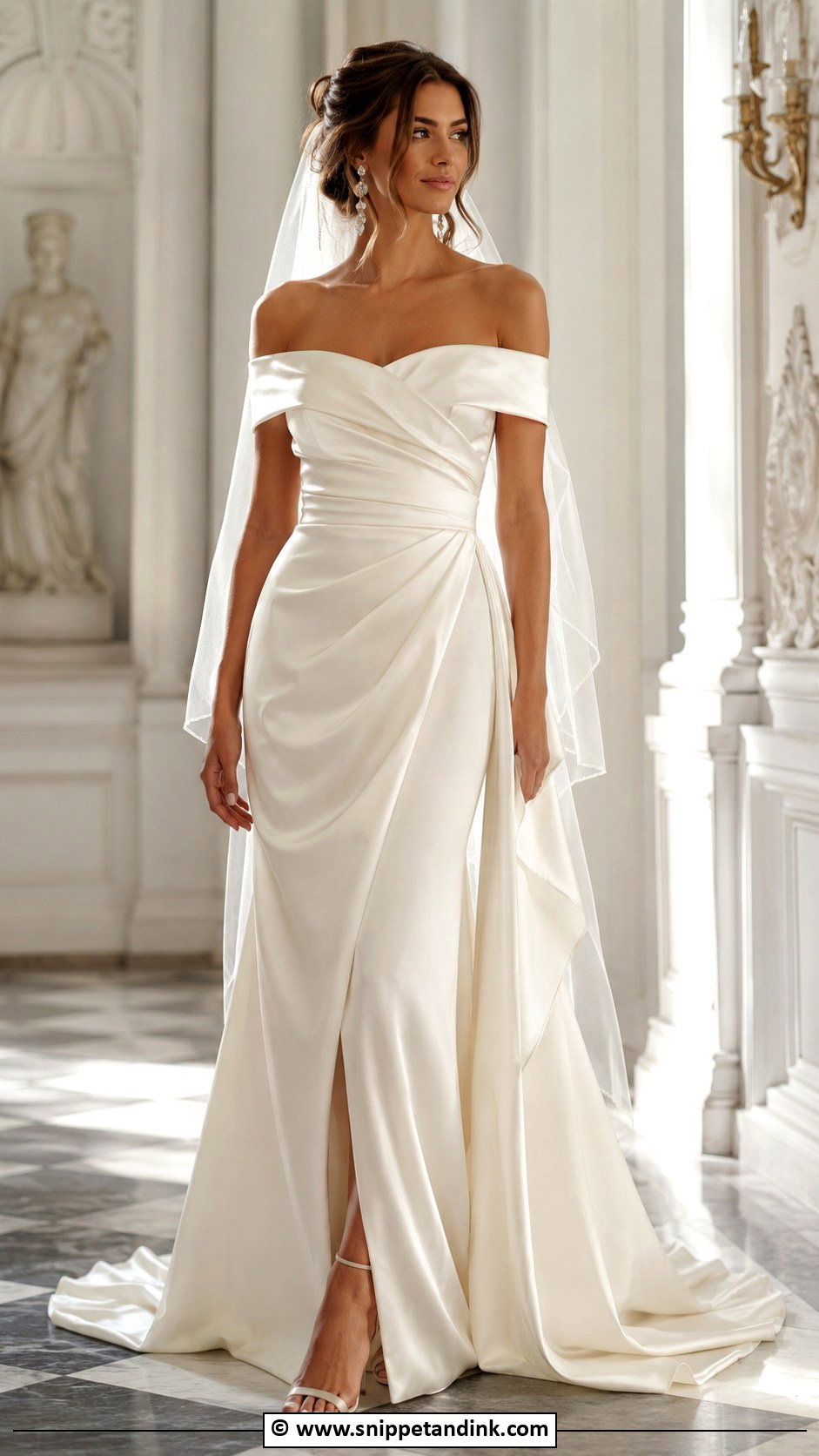 Off The Shoulder Wedding Dress - Snippet and Ink - 30 Cute Wedding Dress Ideas