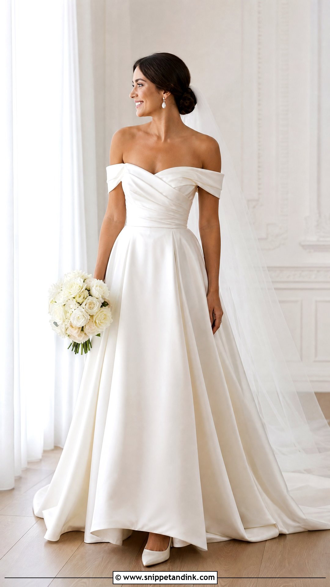 Off The Shoulder Wedding Dress - Snippet and Ink - 25 Wedding Dress Shapes Ideas