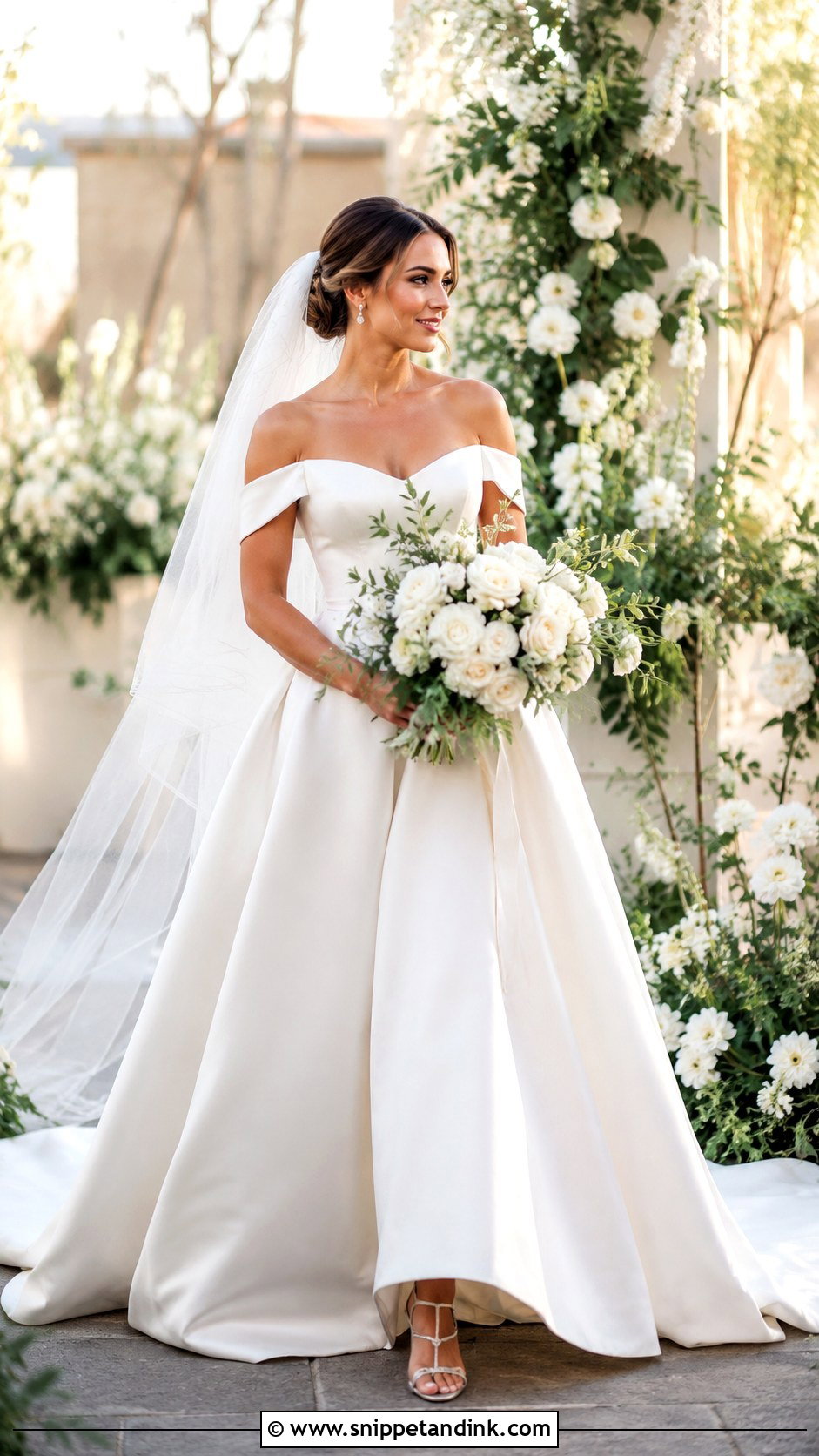 Off The Shoulder Wedding Dress - Snippet and Ink - 25 Wedding Dresses Styles