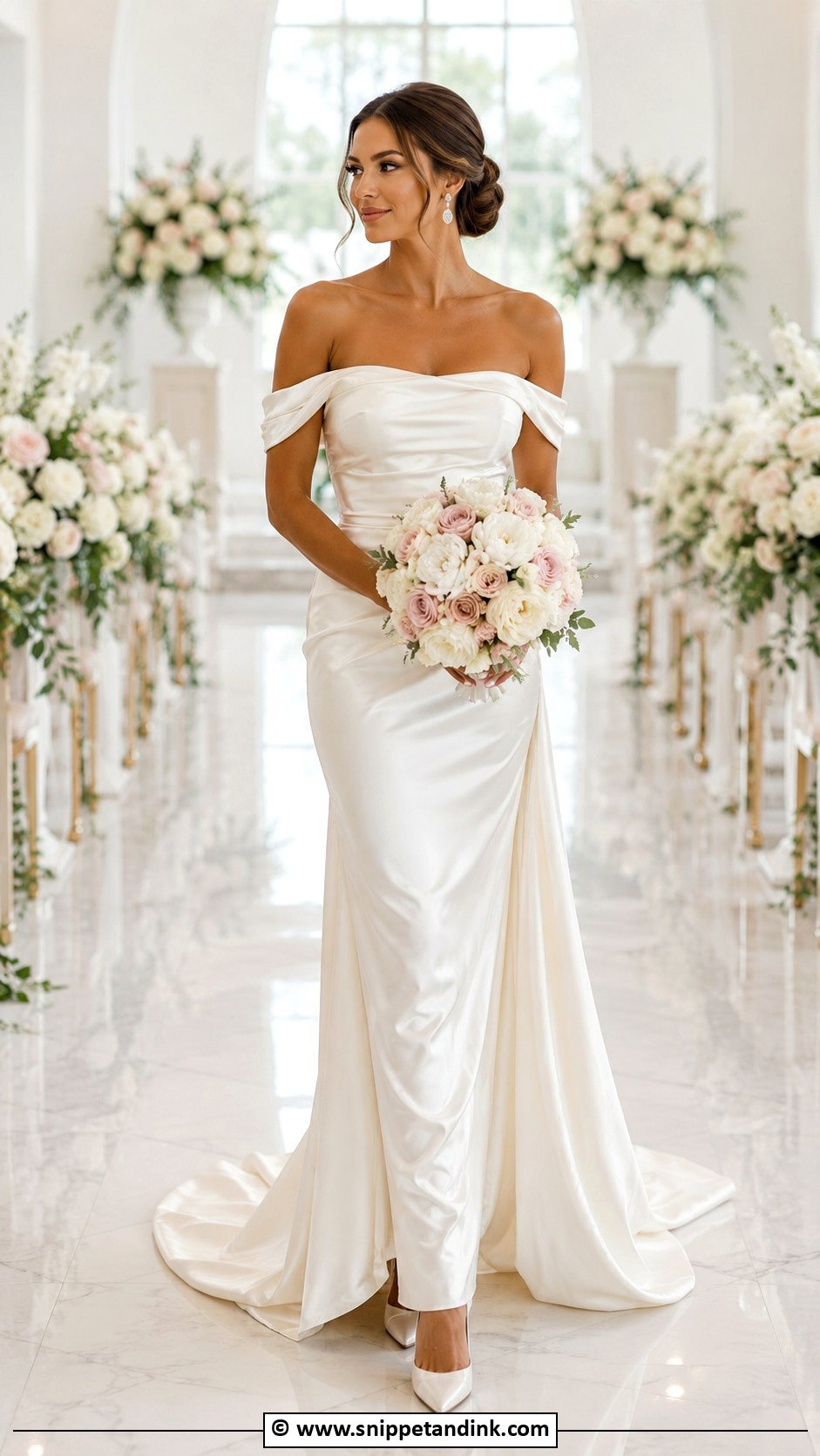 Off The Shoulder Wedding Dress - Snippet and Ink - 30 Wedding Dress 2024 Ideas